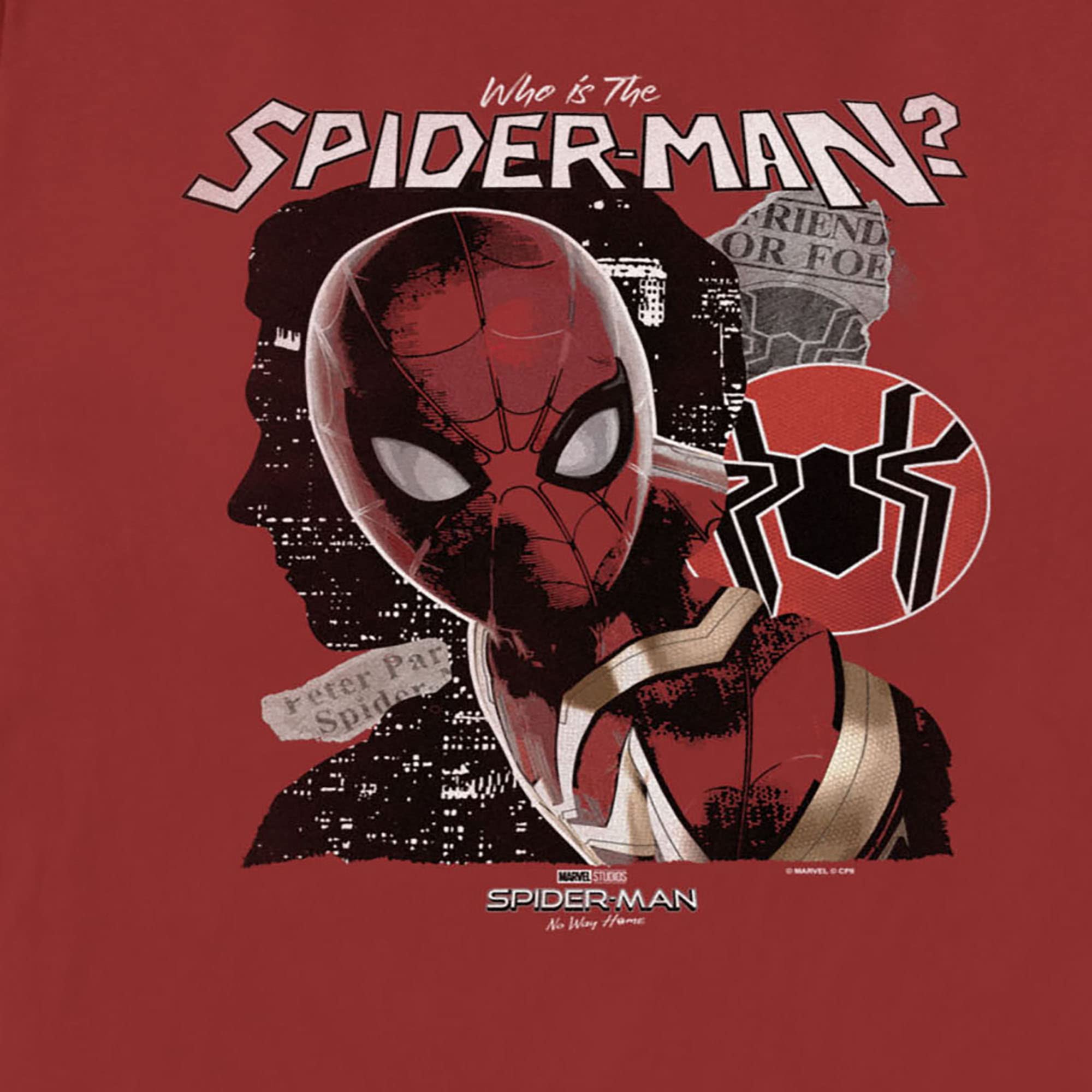Women's Marvel Spider-Man: No Way Home Graphic T-Shirt - Who is The Spider-Man? - Casual Superhero Tee for Fans, Cosplay & Everyday Wear