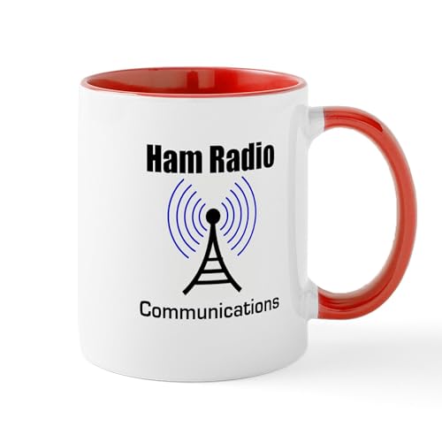 White/Red Inside - Ham Radio Communications Mug