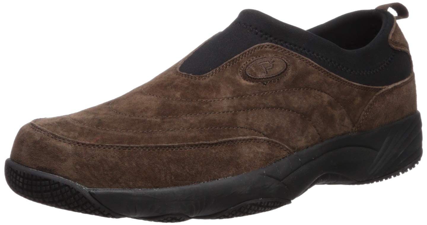 Propet Men's Wash & Wear II Slip-On Sneakers - Comfortable Casual Shoes for Walking & Everyday Wear - Black (Ideal for Work, Travel & Outdoor Activities)