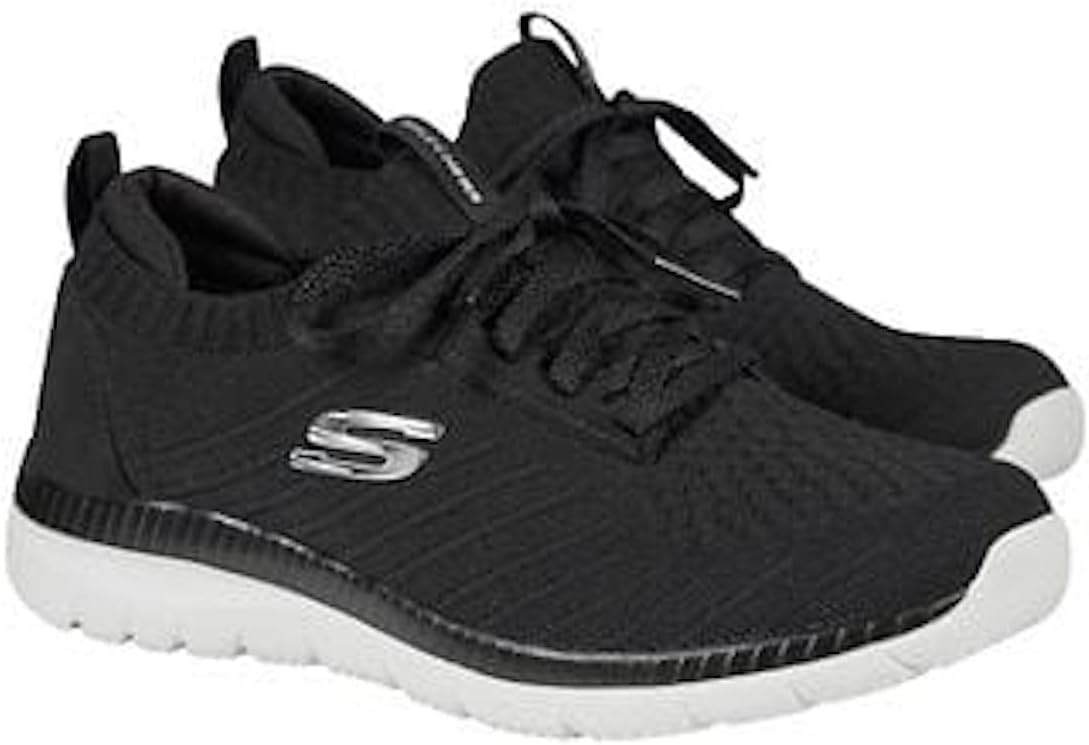 Skechers Women's Bountiful Memory Foam Sneakers - Comfortable Walking Shoes for Women, Black Size 9 | Perfect for Work, Travel & Everyday Wear