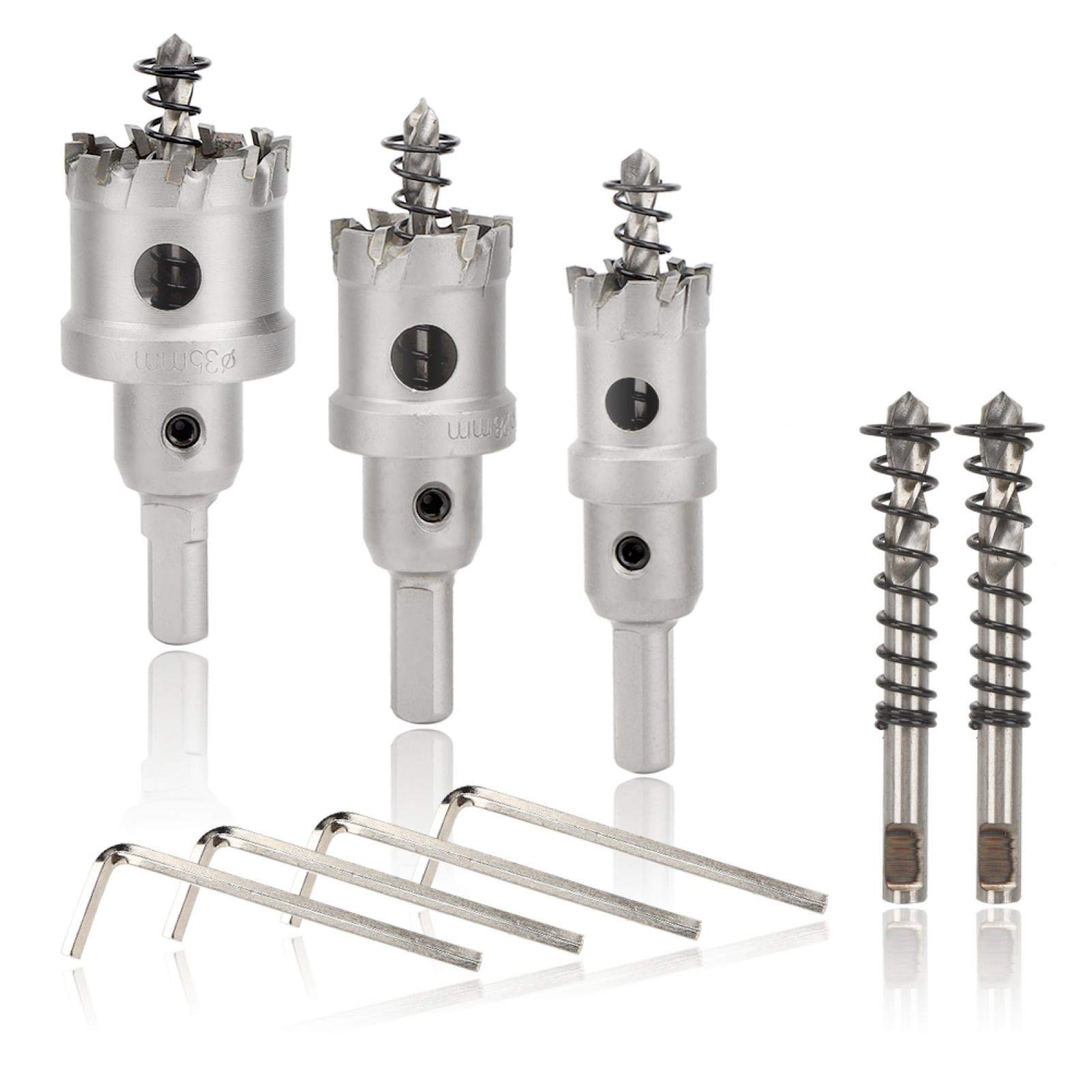3PCs High-Speed Steel Hole Opener Kit - Durable Alloy Hole Cutter Set for Metal, Wood & Plastic - Portable Hand Tool for DIY, Construction & Industrial Use - Perfect for Drilling, Cutting & Hardware Installation