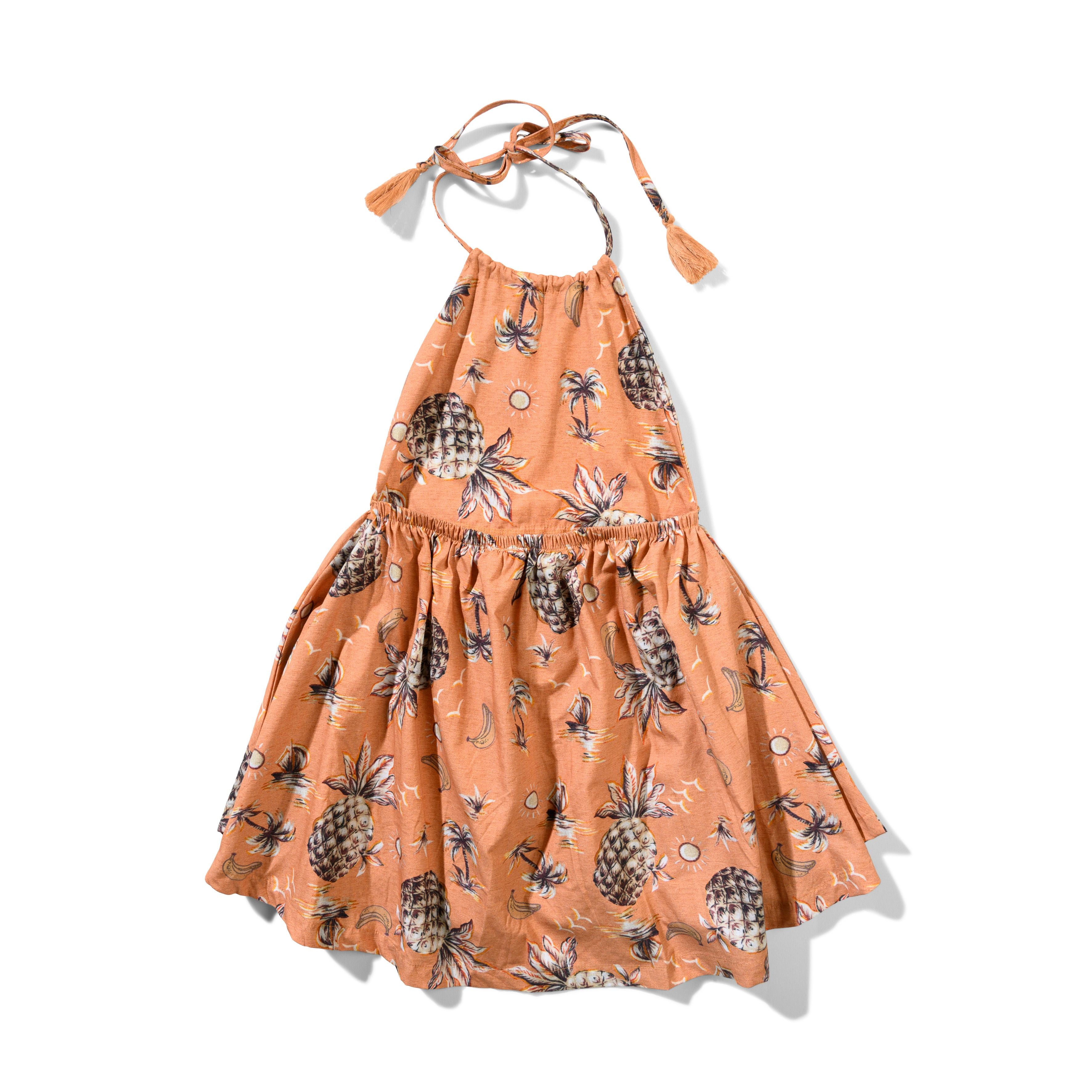 Missie Munster Pineapple Keiki Dress for Girls - Hawaiian Summer Outfit, Beach Vacation Dress, Tropical Party Wear for Toddlers & Kids