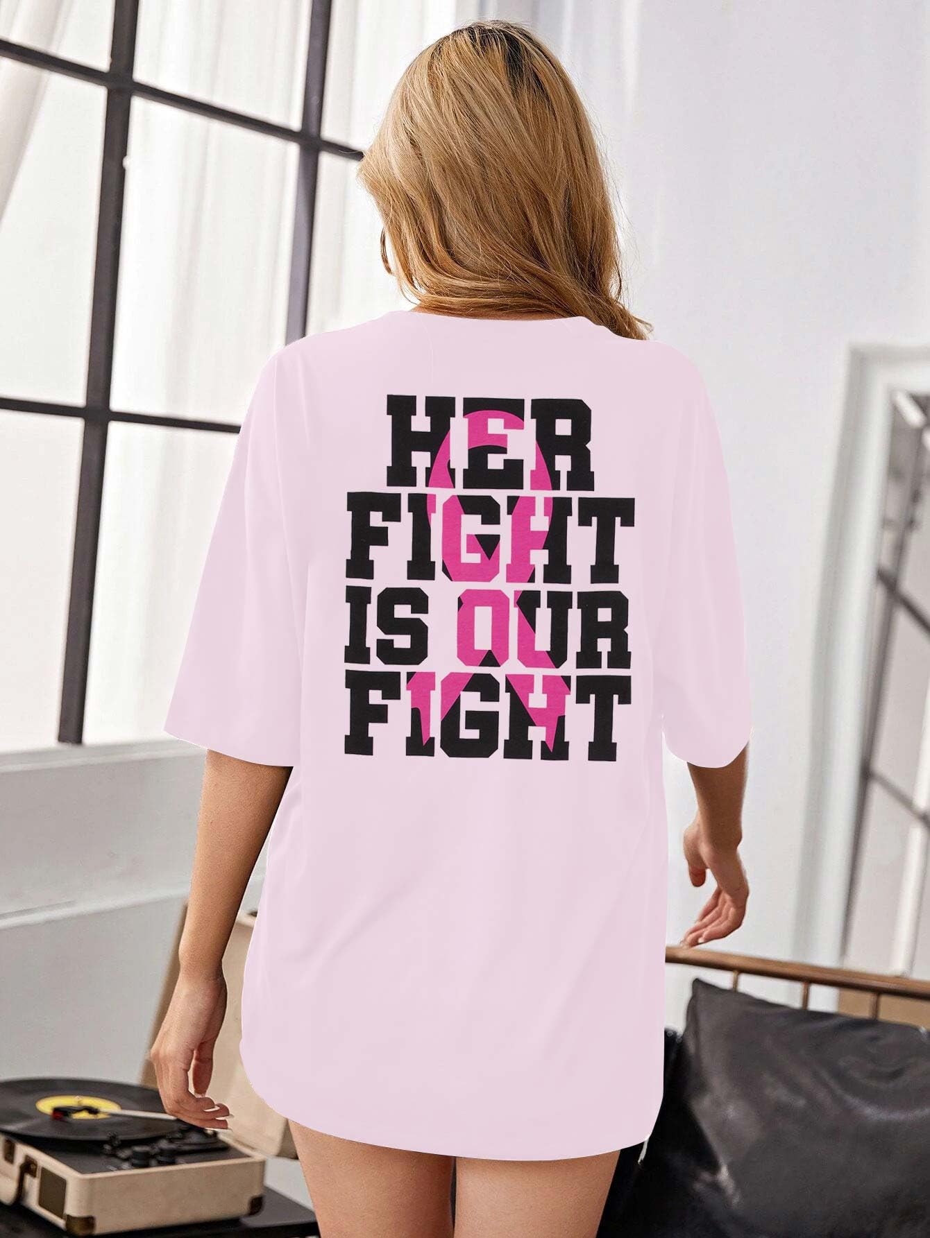 Breast Cancer Tshirt for Women - Pink Ribbon Shirt for Support & Awareness