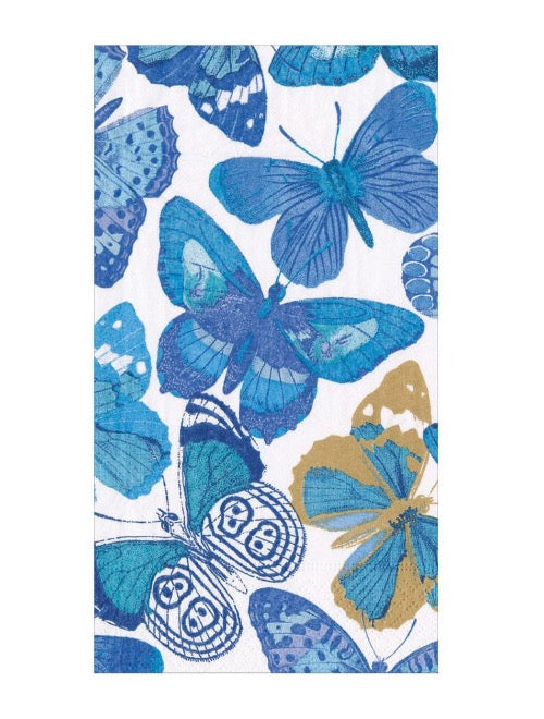 Premium Blue Butterfly Guest Towels - Soft & Absorbent Bathroom Hand Towels for Home, Hotel & Spa Use