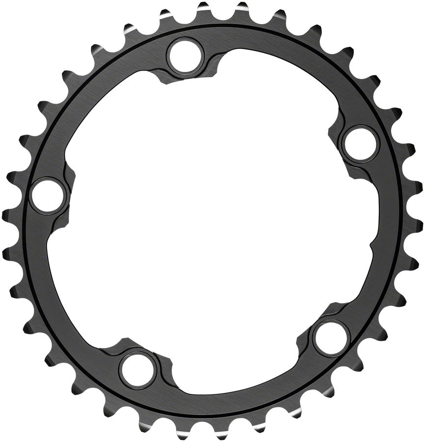 AbsoluteBLACK Silver Series 34T Oval Chainring - 110 BCD 5-Bolt Aluminum MTB Chainring for Gravel & Cyclocross Bikes - Lightweight & Durable Bike Component for Off-Road Cycling & Performance Riding