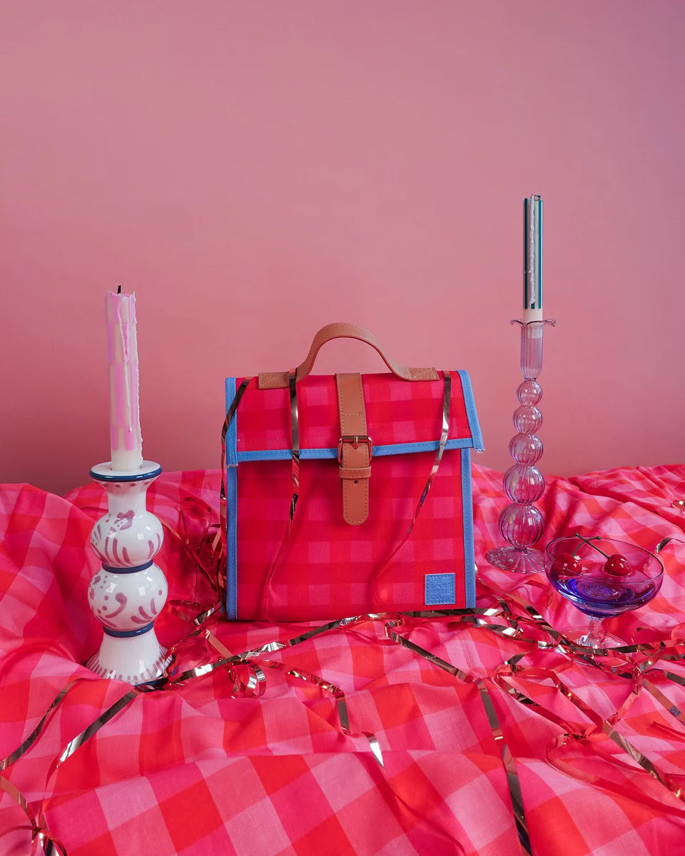 Cherry Pie Lunch Satchel by The Somewhere Co - Stylish Insulated Lunch Bag for Women & Men - Perfect for Work, School, Picnics & Outdoor Activities