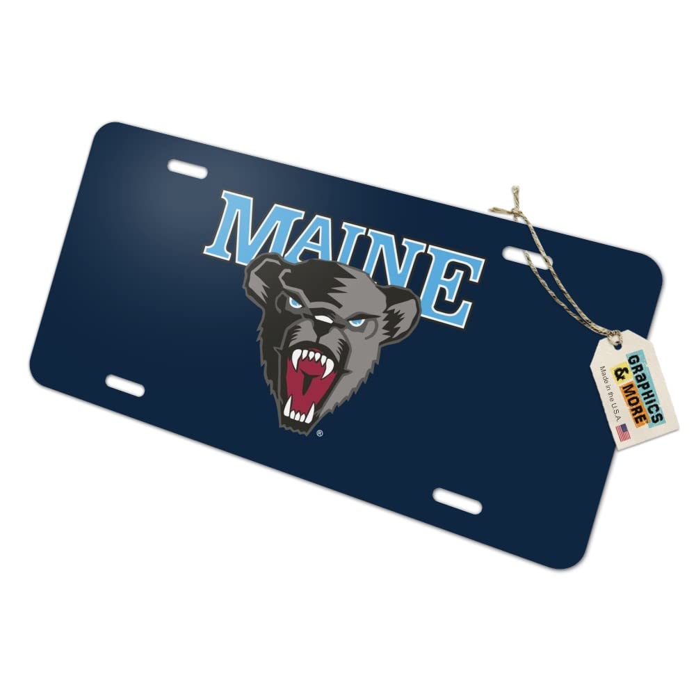 University of Maine Black Bears Logo Metal Vanity License Plate - Custom Novelty Car Tag for Tailgating, Dorm Decor & Alumni Pride