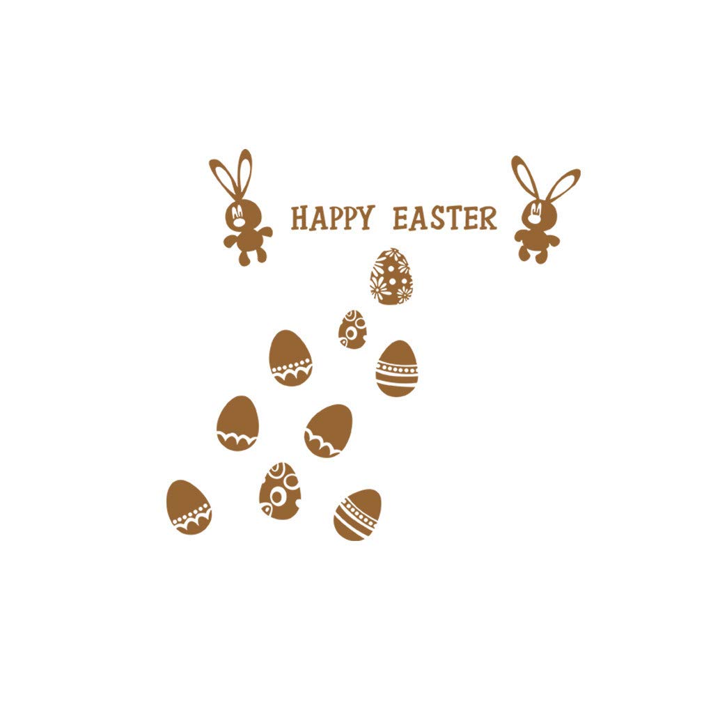 Lmtime Easter Decoration Stickers - Easter Egg & Bunny Window Clings, Removable PVC Fridge & Wall Decals for Easter Party, School, Home & Office - Perfect for Easter Decorations, Classroom Activities & Holiday Festivities