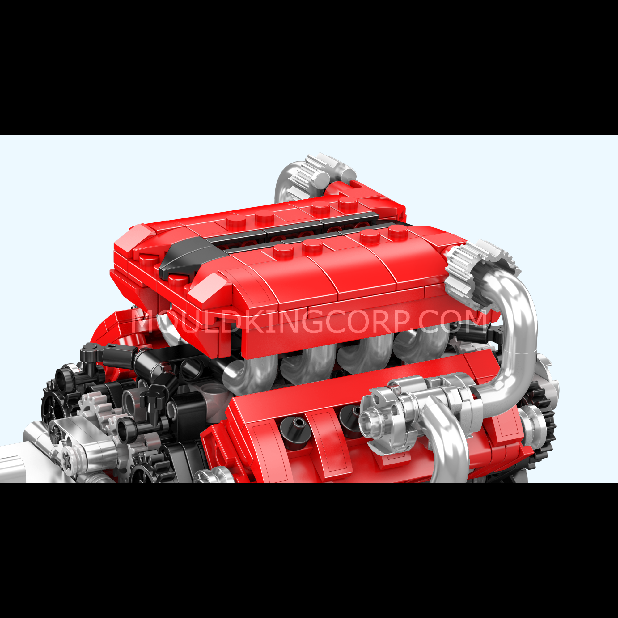 Mould King 10204 Italian V8 Engine Model Building Kit - 750 PCS DIY Construction Toy for Adults & Teens | STEM Educational Gift for Car Enthusiasts, Perfect for Home Display & Engineering Learning