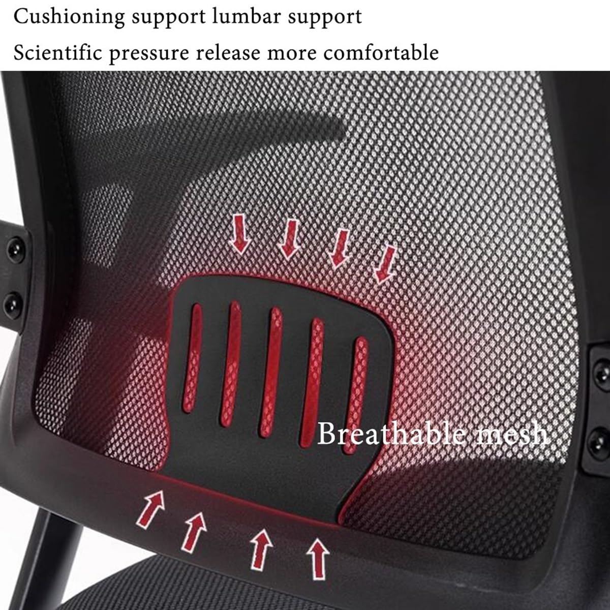 Ergonomic Mesh Office Chair with Arms - Adjustable Task Chair with Folding Desk, Writing Board & Cup Holder - Comfortable Guest Chair with Tablet Arm & Metal Frame (Orange) - Perfect for Home Office, Study & Conference Rooms