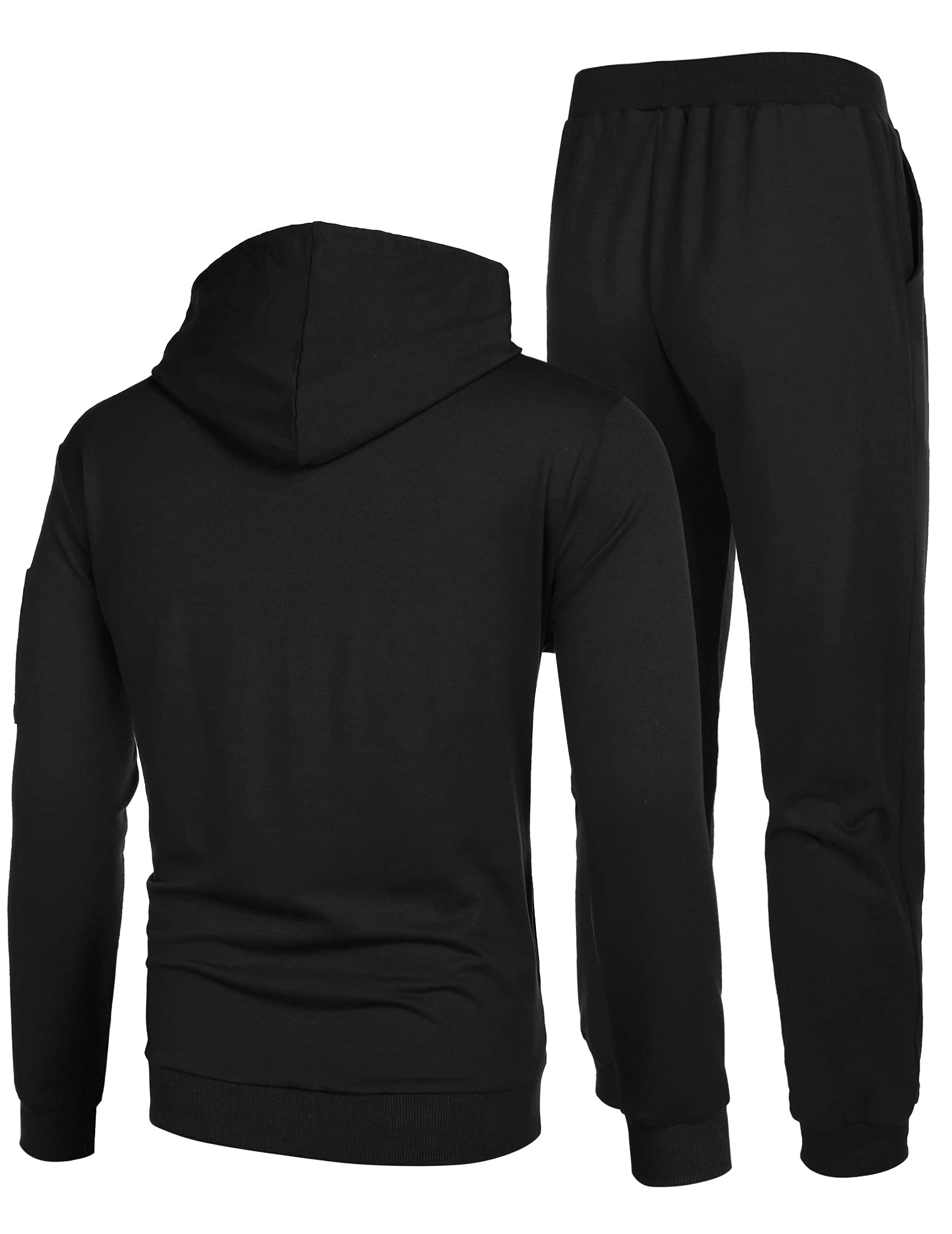COOFANDY Men's 2 Piece Hooded Tracksuit Set - Athletic Sweatsuit for Running, Jogging & Gym Workouts | Casual Sportswear for Men | Perfect for Workouts, Training & Lounge Wear