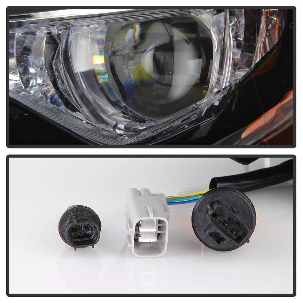 LED DRL Headlights for Toyota Corolla 2017-2018 - OEM Style Replacement - Black/Clear Lens - High Visibility Daytime Running Lights for Enhanced Safety & Style