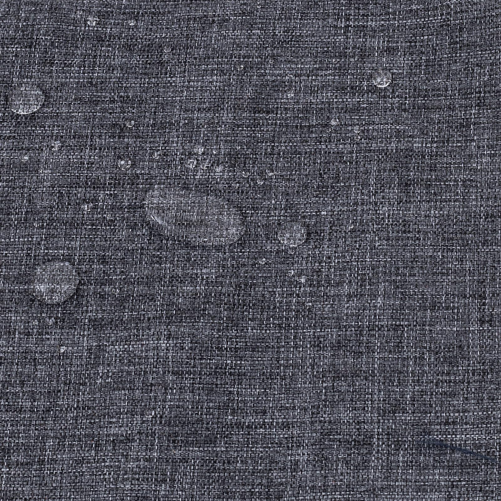 QILLOWAY Outdoor Chair Cushions - 4 Pack Tufted Seat & Back Cushions for Patio Furniture, Water-Resistant & Durable - Charcoal Grey/Black - Perfect for Spring & Summer Outdoor Relaxation on Deck, Poolside or Garden