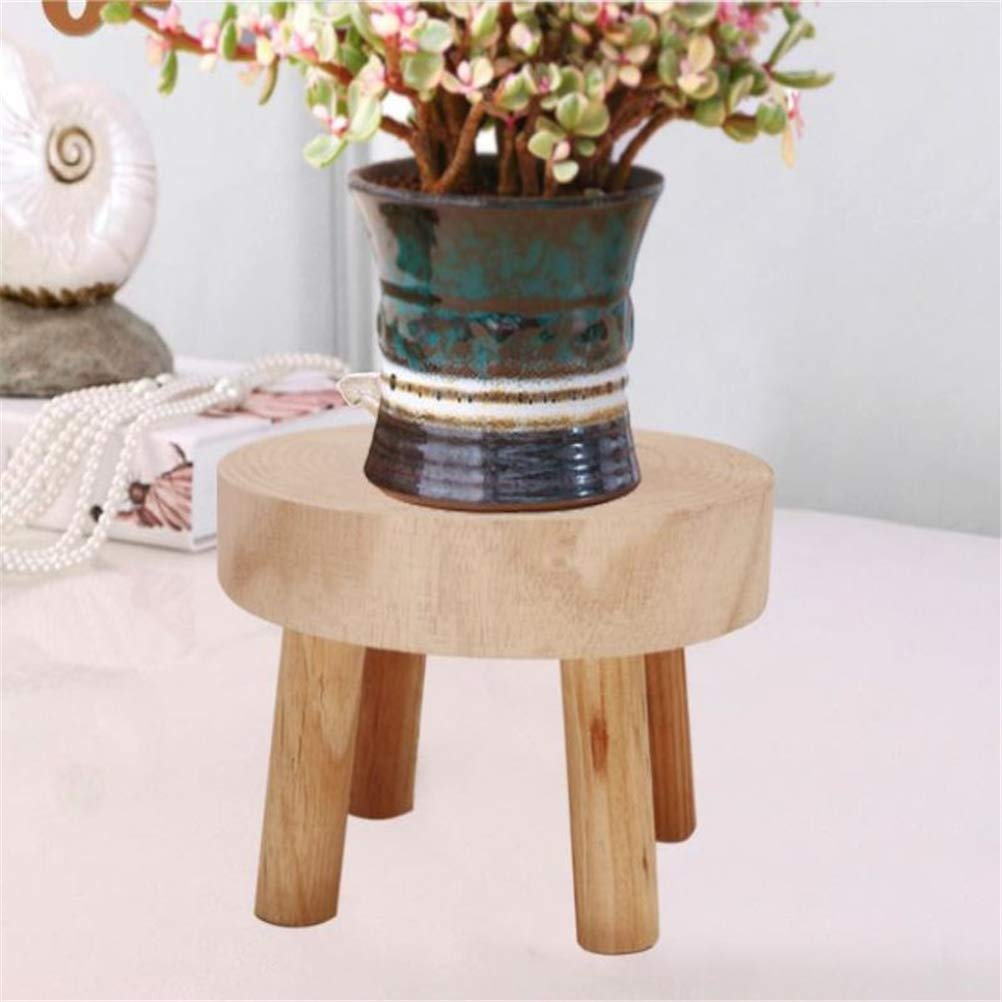 TBoxBo Wooden Plant Stand - 3 Tier Round Flower Pot Holder for Indoor & Outdoor Garden, Balcony, Patio - Sturdy Display Shelf for Small Plants, Succulents, Herbs - Perfect for Home Decor & Plant Storage