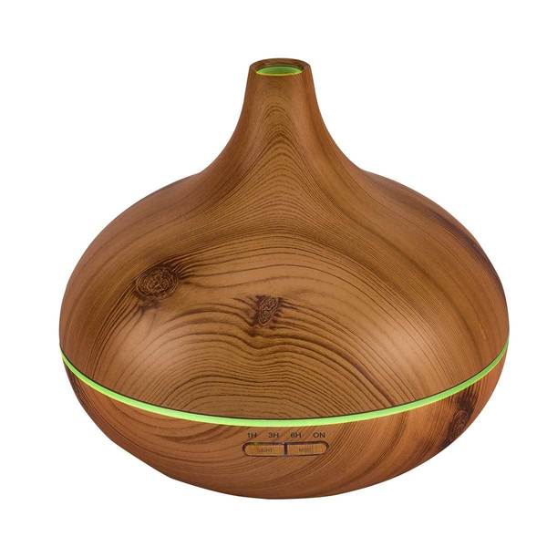 RELAXUS Ultrasonic Wood Aromatherapy Diffuser with 7 Color LED Lights - Essential Oil Diffuser for Home, Office, Yoga & Spa Relaxation