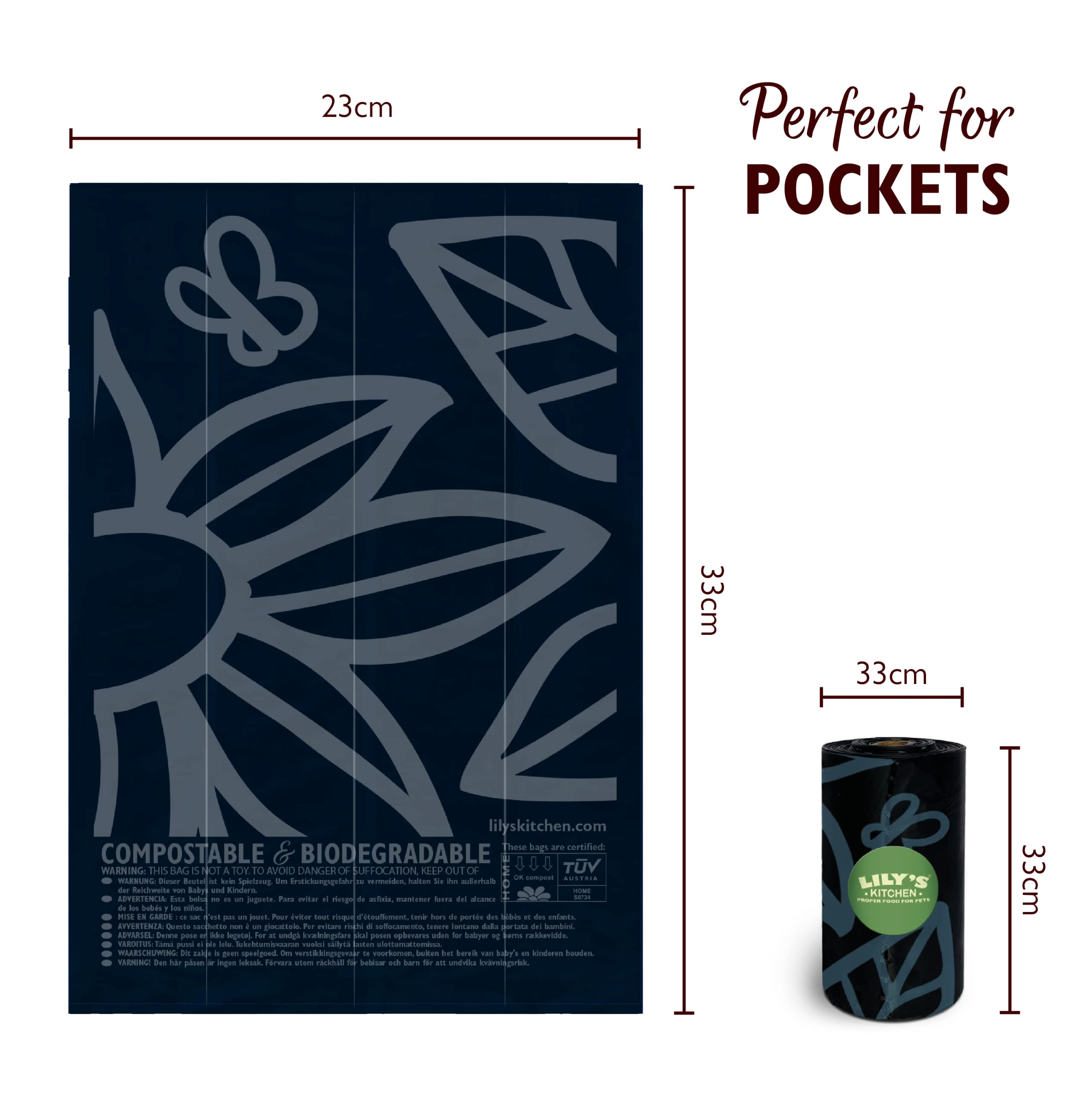 Eco-Friendly Compostable Dog Poo Bags - 60 Pack for Outdoor Walks