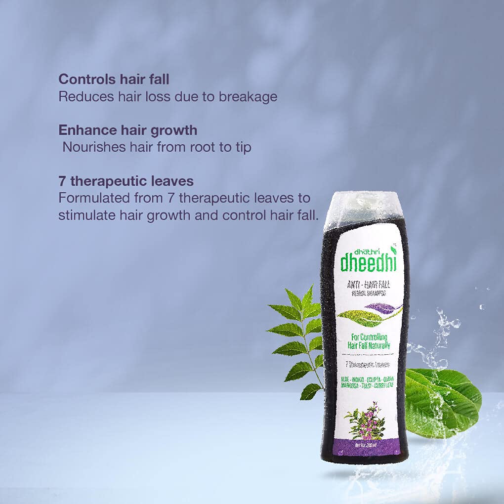 Dhathri Dheedhi Anti-Hairfall Herbal Shampoo for Men & Women - Reduces Hair Loss & Promotes Hair Growth | 100ml (Pack of 3) | Natural Ayurvedic Solution for Thicker, Stronger Hair | Perfect for Daily Use & Hair Care Routine