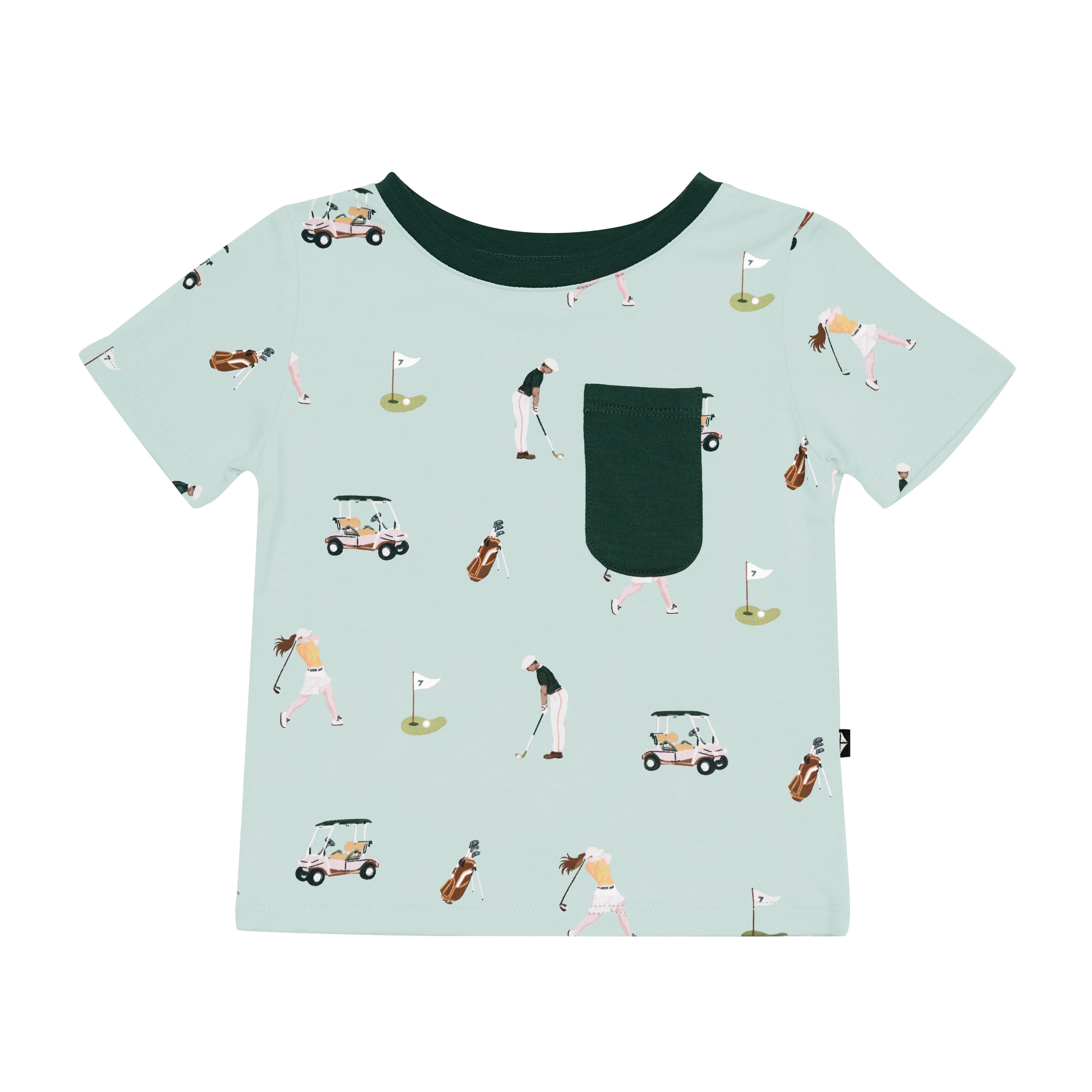 Boys' Golf-Themed Crew Neck T-Shirt for Toddlers - Soft Cotton Playwear for Outdoor Activities & Casual Wear