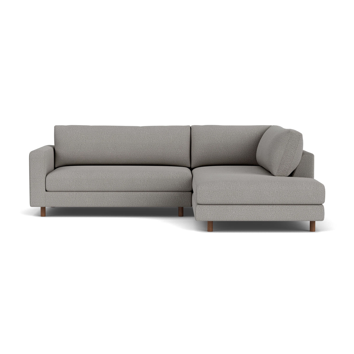 Douglas Boucle Right Corner Sofa - Modern L-Shaped Sectional Couch for Living Room, Lounge & Small Spaces - Soft Upholstered Fabric, Comfortable Seating for Home & Office