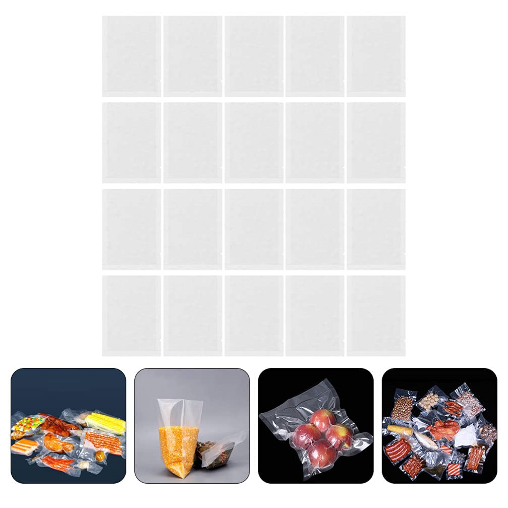 Hemoton 100-Piece Transparent Vacuum Sealer Bags Set - Airtight Food Storage Bags for Freezer, Fridge & Meal Prep | Perfect for Vacuum Sealing Fruits, Vegetables & Leftovers