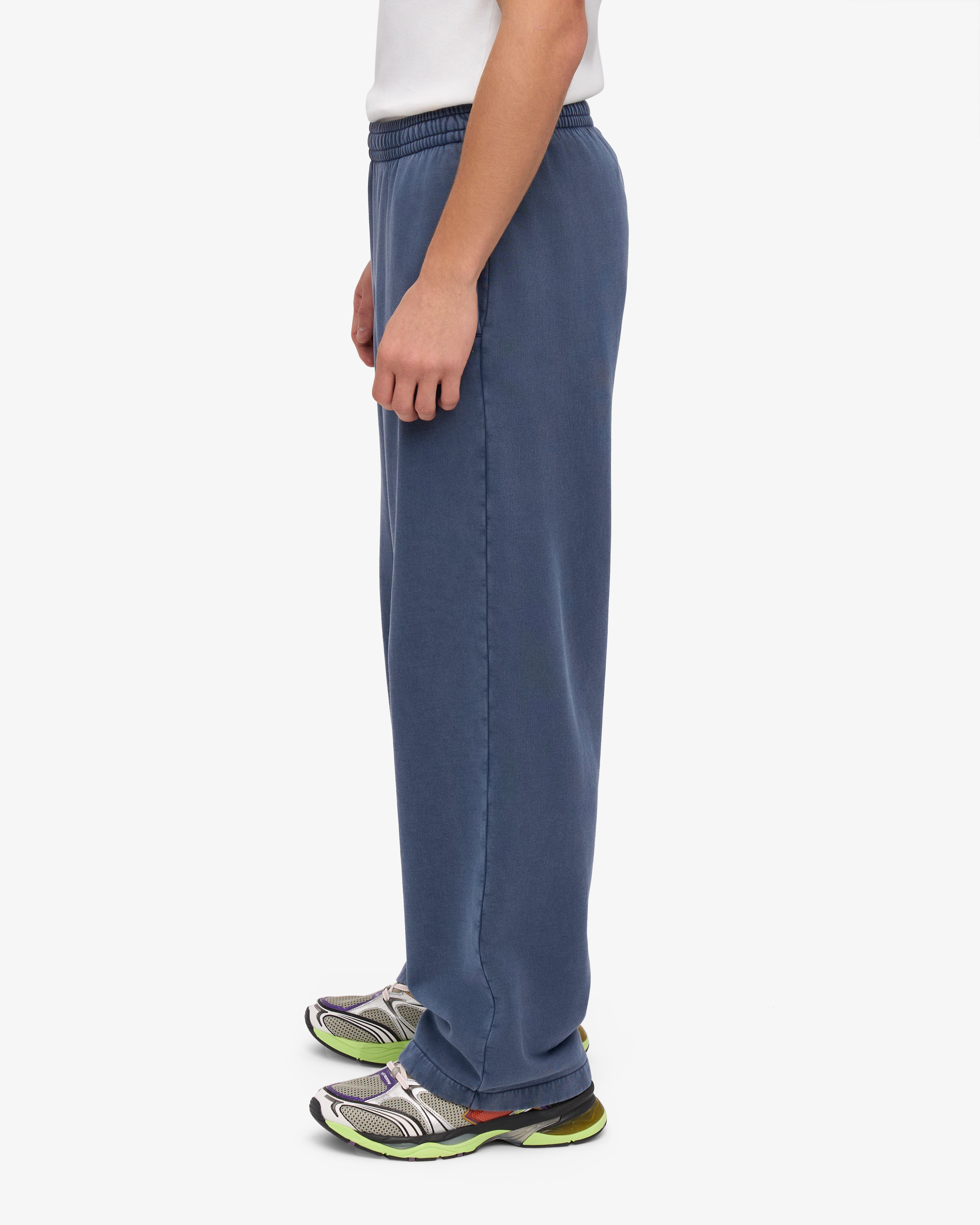 Organic Straight Leg Sweatpants for Women - Soft Cotton Lounge Pants | Comfortable Casual Wear for Home, Yoga & Running | Neptune Blue