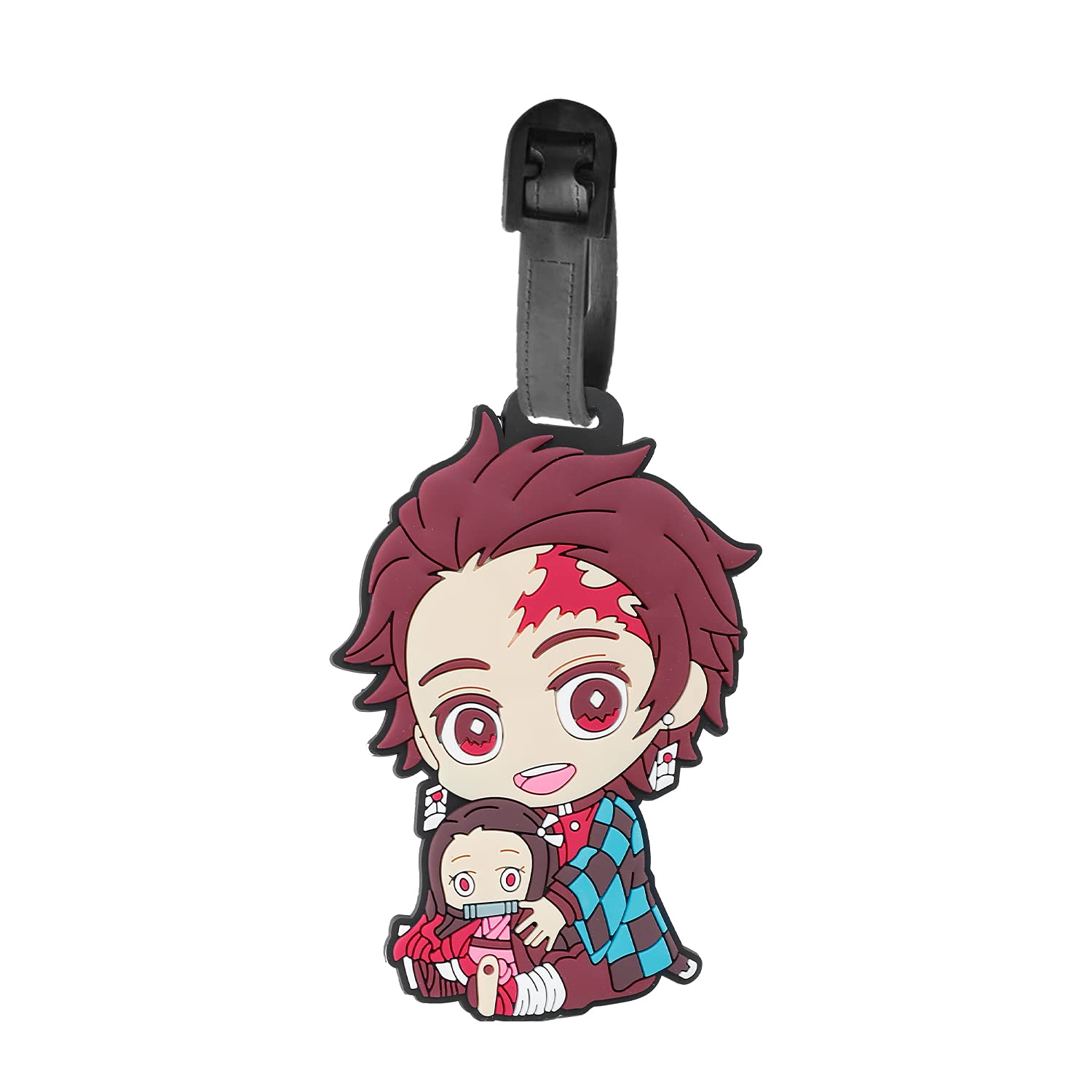 Anime Slayer Luggage Tags - Durable ID Labels with Adjustable Belt Strap for Suitcases, Backpacks & Travel Bags - Perfect for Airports, Anime Conventions & Cosplay Events (1-Pack)