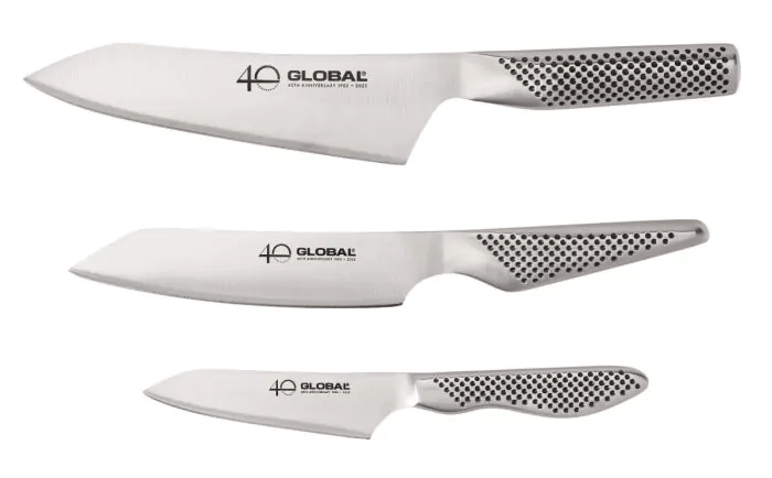 40th Anniversary 3-Piece Knife Set - Premium Stainless Steel Kitchen Knives for Slicing, Dicing & Chopping - Perfect Gift for Home Chefs & Cooking Enthusiasts