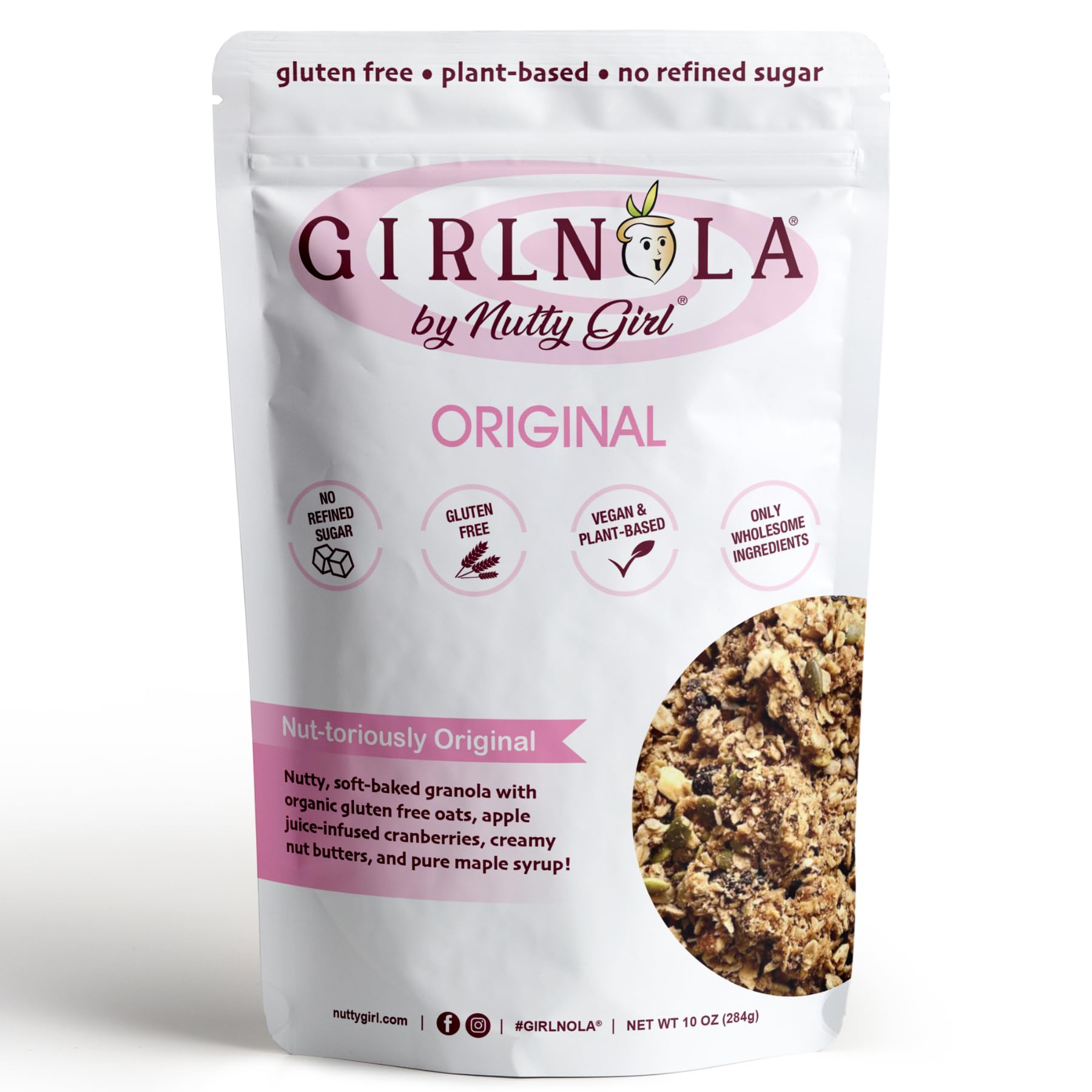 Nutty Girl Girlnola® 2 Pack - Gluten-Free Granola Snacks | Organic, Non-GMO, Vegan | Perfect for Breakfast, Hiking & On-the-Go Snacking