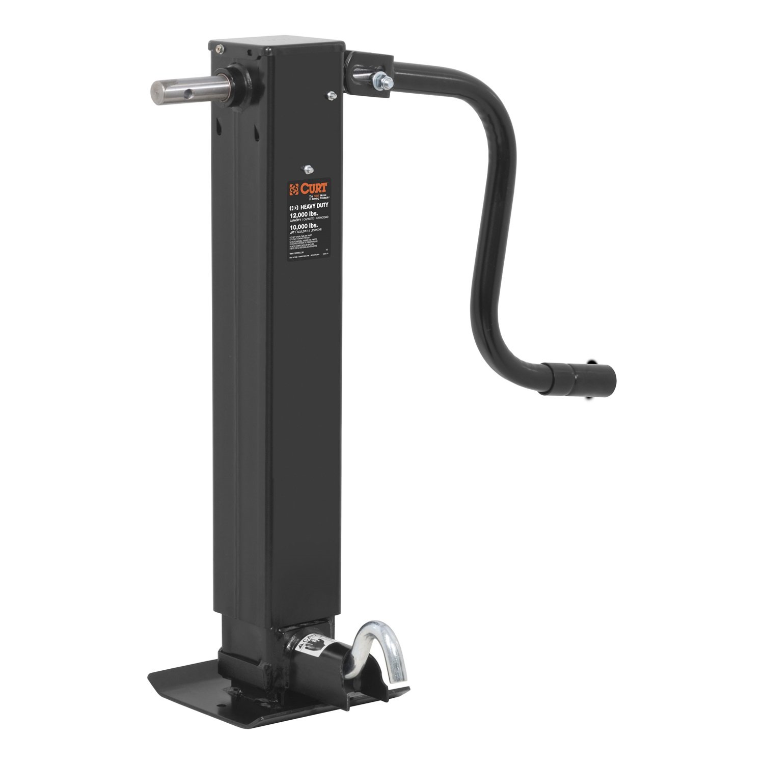 CURT 28512 Heavy-Duty 12,000 lbs Trailer Jack - 12-3/8