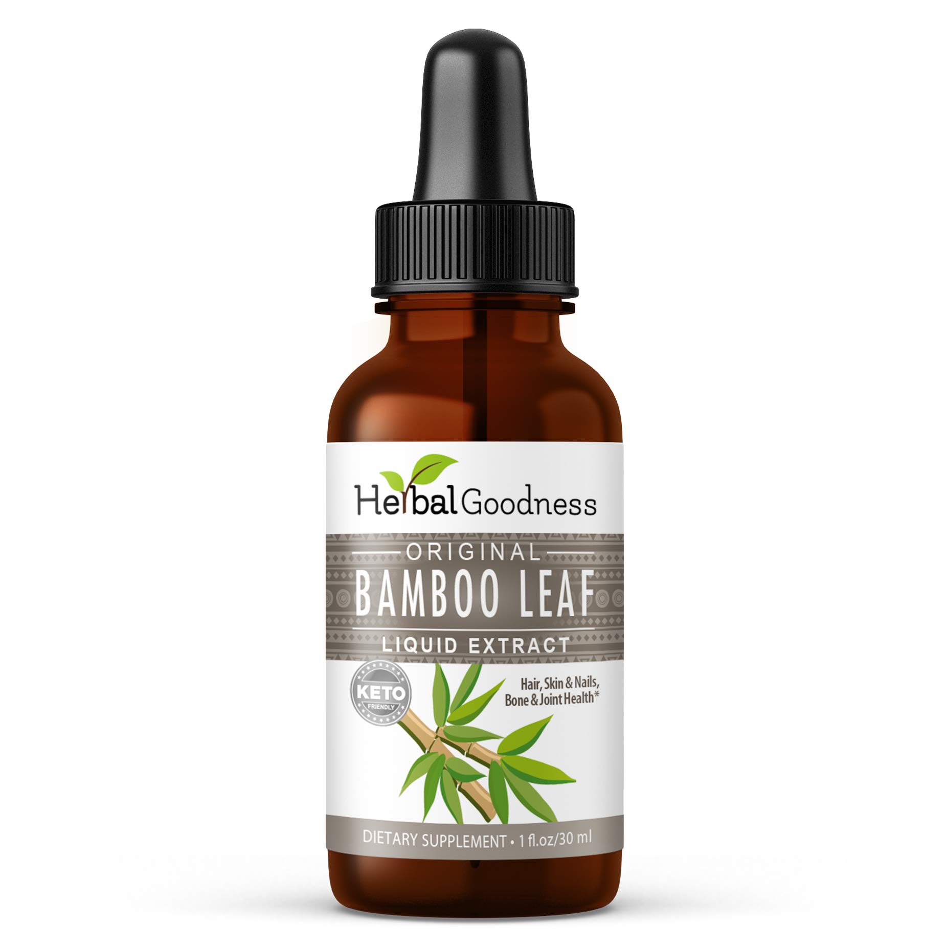 Organic Bamboo Extract Liquid Collagen Supplement with Silica - 1oz Bottle for Hair, Skin & Nails - Herbal Papaya & Silicio Organico Formula - Strengthens Bones & Joints - Perfect for Daily Beauty & Wellness Routine