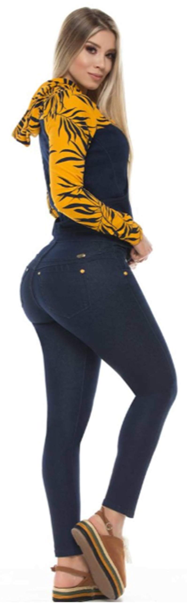 Colombian Butt Lifting Set - Blue & Yellow #3697 | Waist Trainer & Body Shaper for Women | Perfect for Workouts, Special Occasions & Everyday Wear