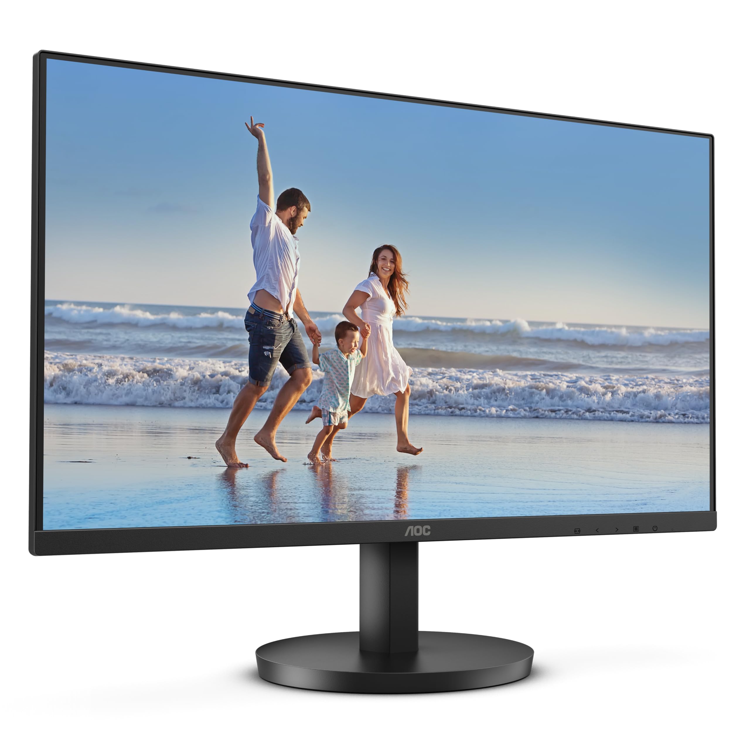 AOC 24B3HM 24 Inch Full HD 75Hz Computer Monitor with AMD FreeSync, HDR Mode, HDMI & VGA Ports, Low Blue Light, VESA Mount - Perfect for Home Office, Gaming & Productivity Workstations