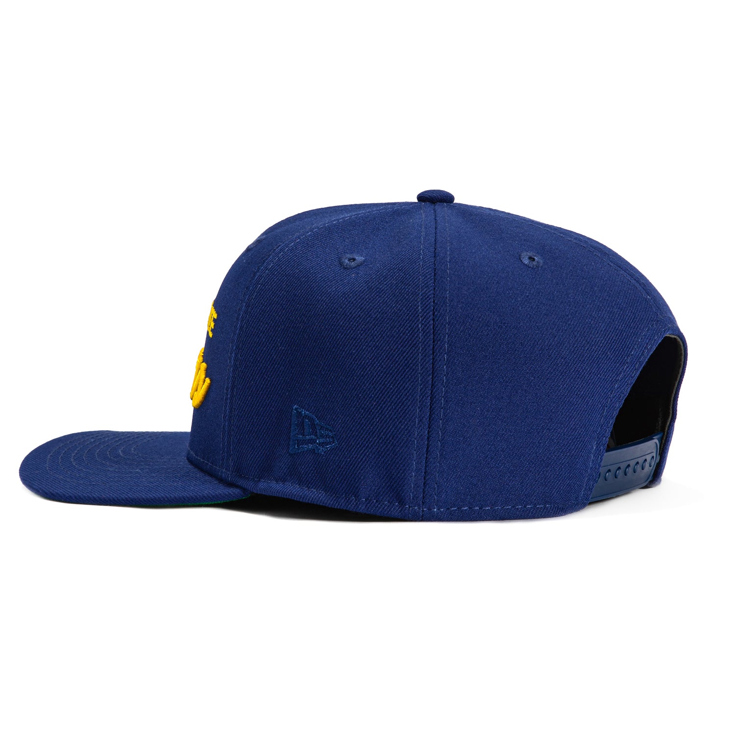New Era 9Seventy Golden State Warriors Script Stretch Snapback Hat - Royal & Gold - Official NBA Basketball Cap for Men & Women - Perfect for Games, Streetwear & Fan Collections