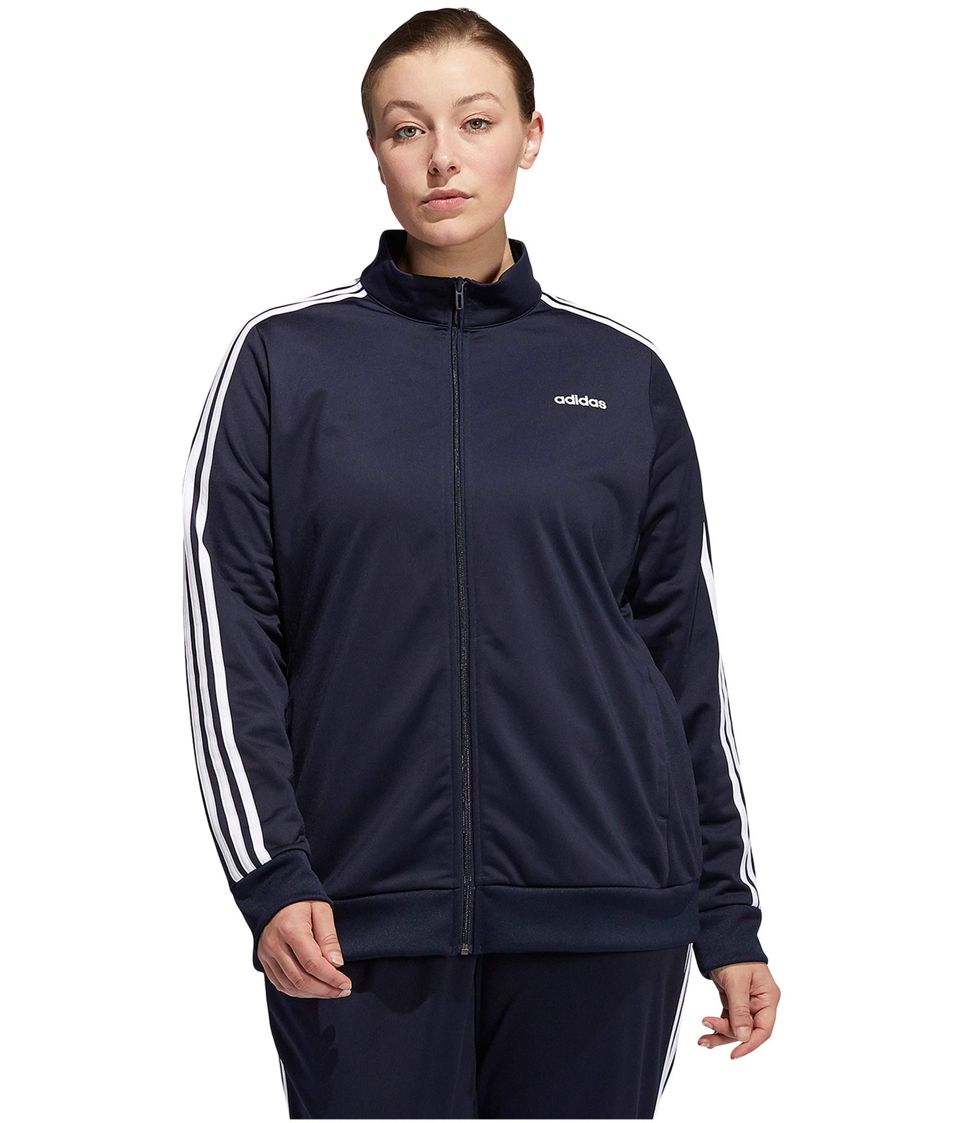 Adidas Women's Essentials 3-Stripe Track Jacket - Lightweight Running Jacket for Women - Perfect for Gym, Jogging & Casual Wear