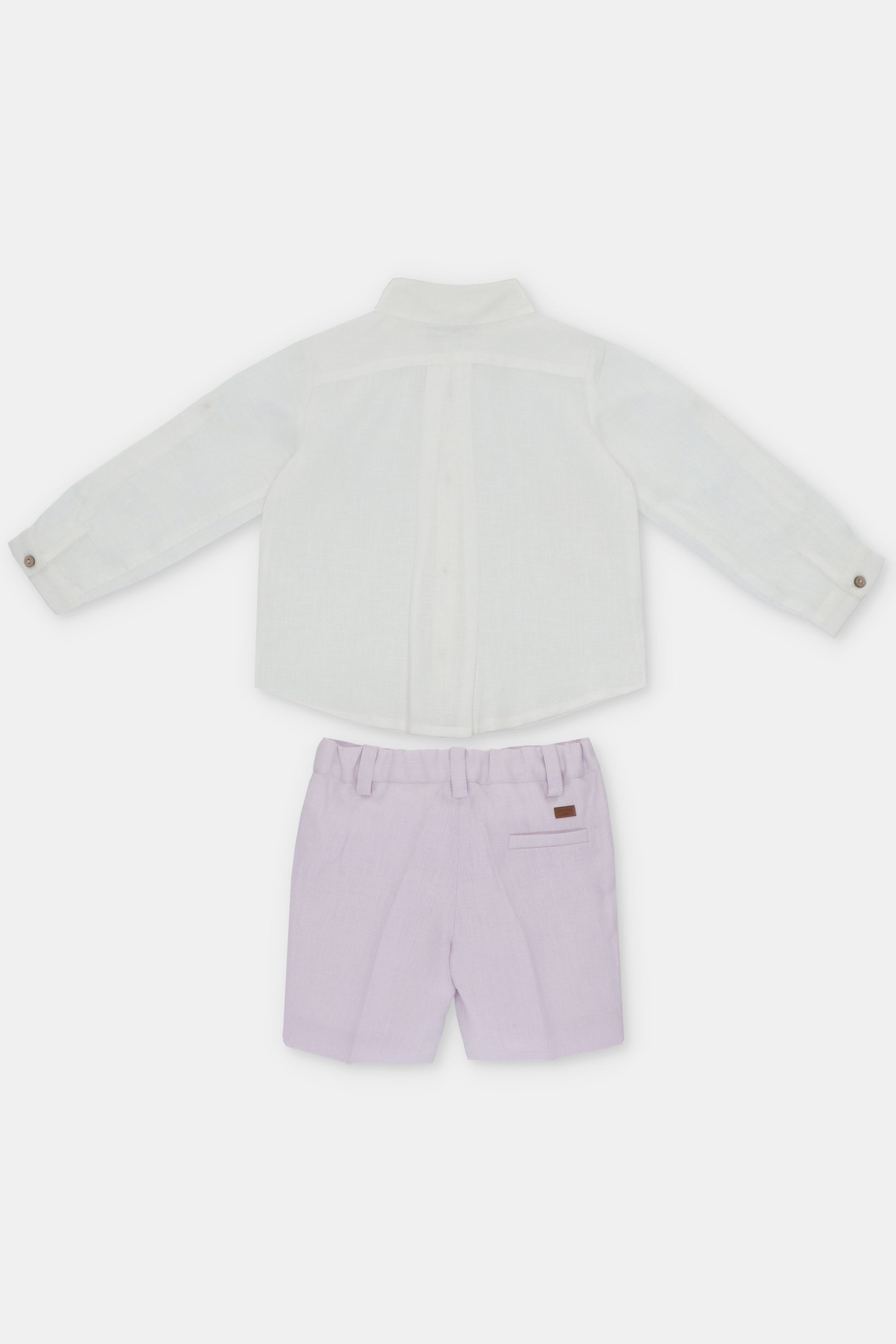 Wilbur Lavender Shirt & Shorts Set for Men - Comfortable Casual Outfit for Summer, Beach, and Travel