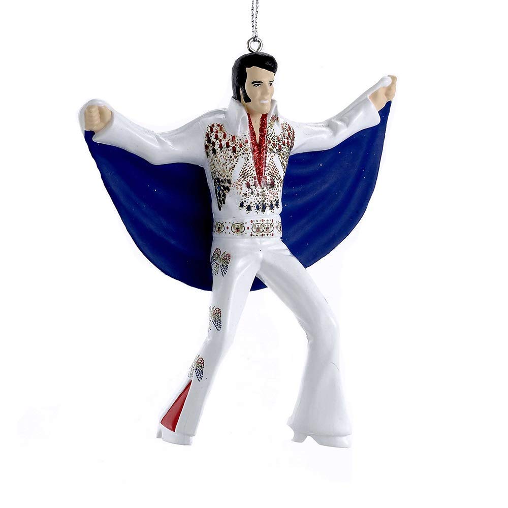 Elvis Eagle Cape Jumpsuit Blow Mold Christmas Ornament - Unique Holiday Decor for Tree, Mantel & Festive Parties