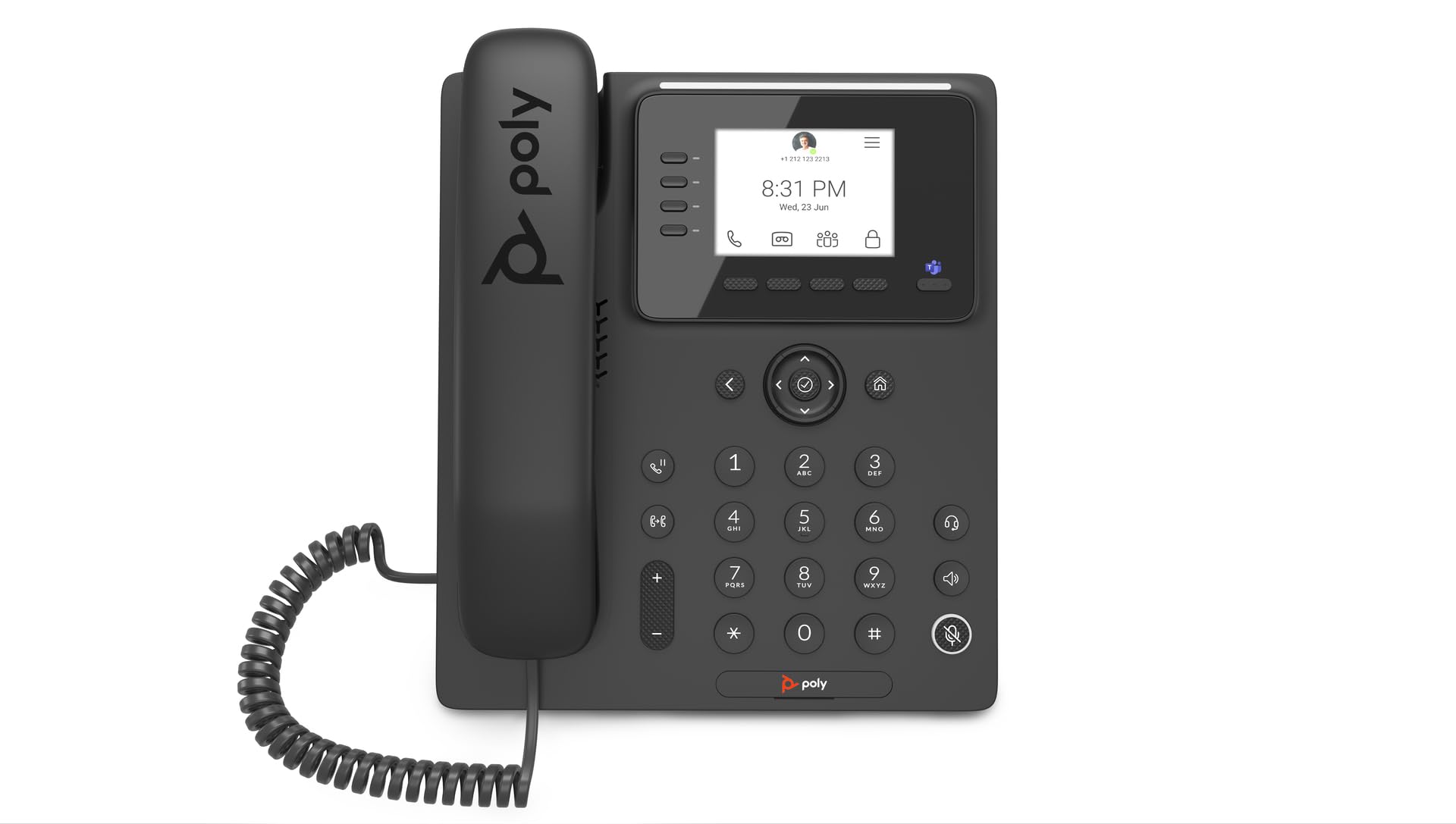 Microsoft Teams Compatible Poly CCX 350 IP Phone with PoE Support (No Power Supply Included) - Ideal for Office Communication & Remote Work Collaboration