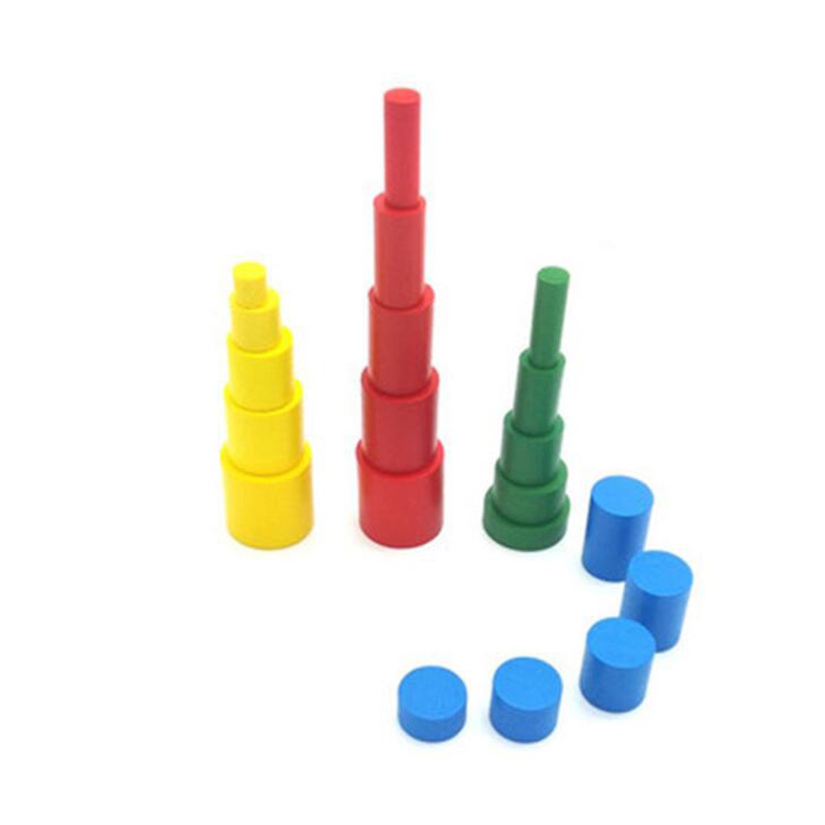 Montessori Wooden Knobless Blocks - Color & Shape Recognition Toys for Kids with Control Cards | Educational Sensory Play, Preschool Learning, Homeschool Activities