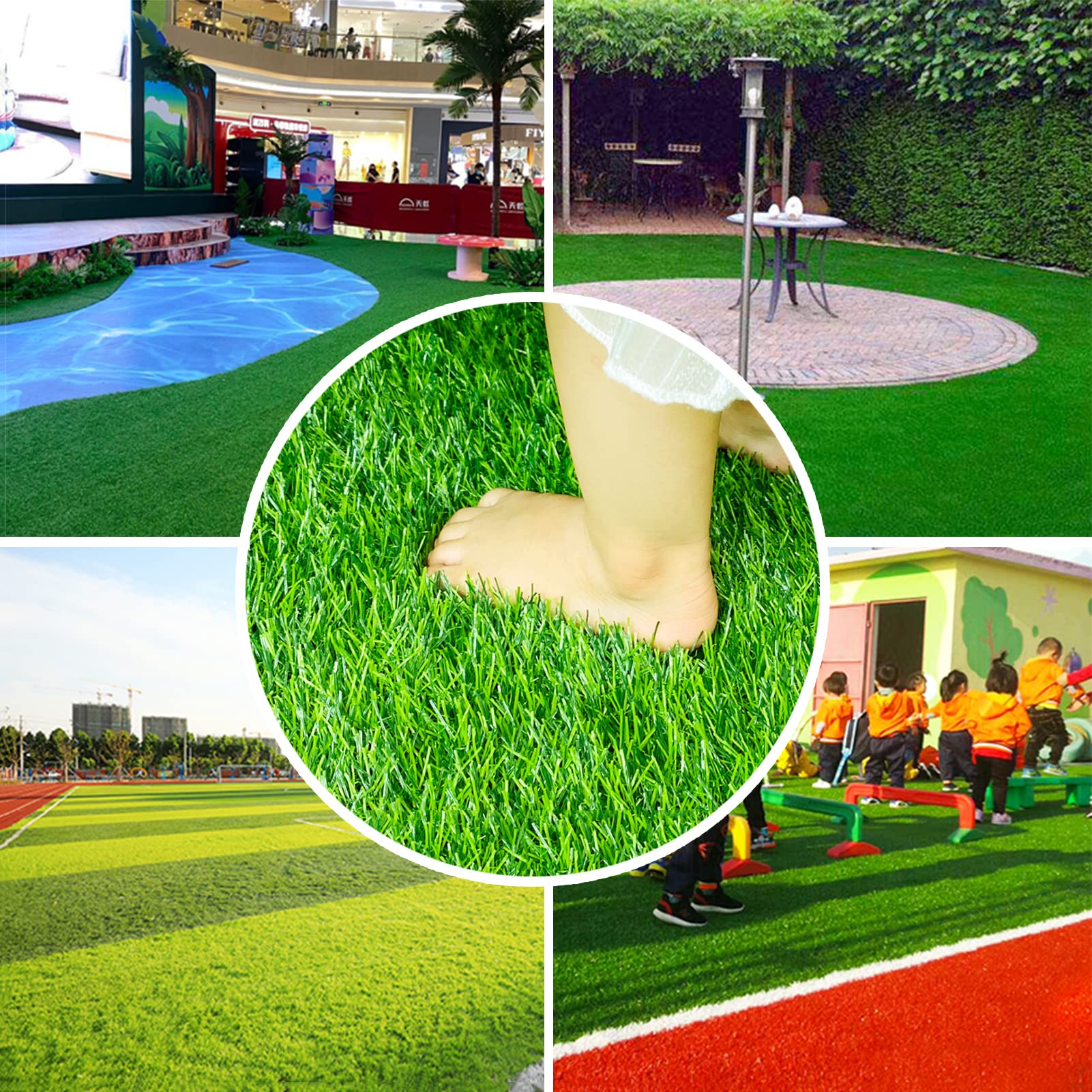 Premium Artificial Grass Turf - Realistic Synthetic Lawn for Indoor & Outdoor Use | Pet-Friendly Dog Turf, Faux Grass Rug for Garden, Backyard, Patio & Landscape Design | Perfect for Play Areas, Decoration & Low-Maintenance Yards
