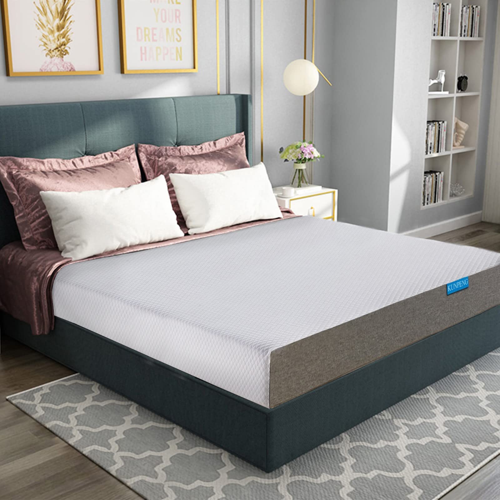 WEUIE 10 Inch Gel Memory Foam King Size Mattress - Cooling Sleep Technology for Pressure Relief & Back Support | Perfect for Hot Sleepers & Couples