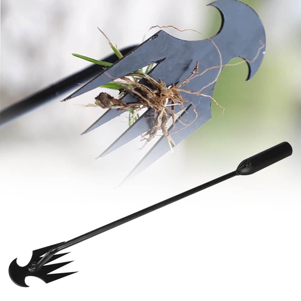 2024 Upgraded 4-Tooth Manganese Steel Weeding Tool - Premium Garden Hand Weeder for Efficient Weed Removal - Durable & Ergonomic Design for Easy Uprooting - Perfect for Lawns, Flower Beds & Vegetable Gardens