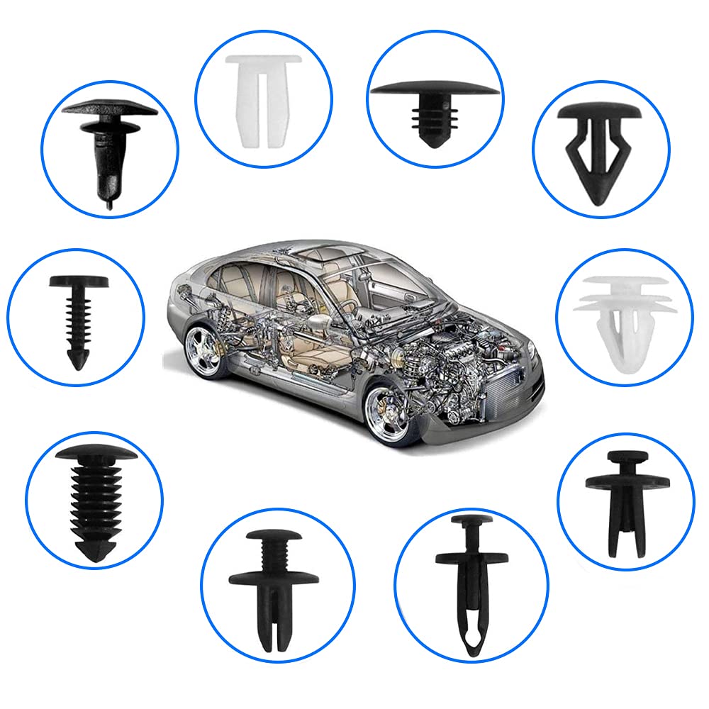 MMOBIEL 447 Pcs Auto Body Fastener Rivet Clip Kit with Remover Tool - Car Panel, Bumper & Trim Screws Replacement Set for DIY Auto Repair & Maintenance | Perfect for Home Garage, Auto Body Shops & Professional Mechanics
