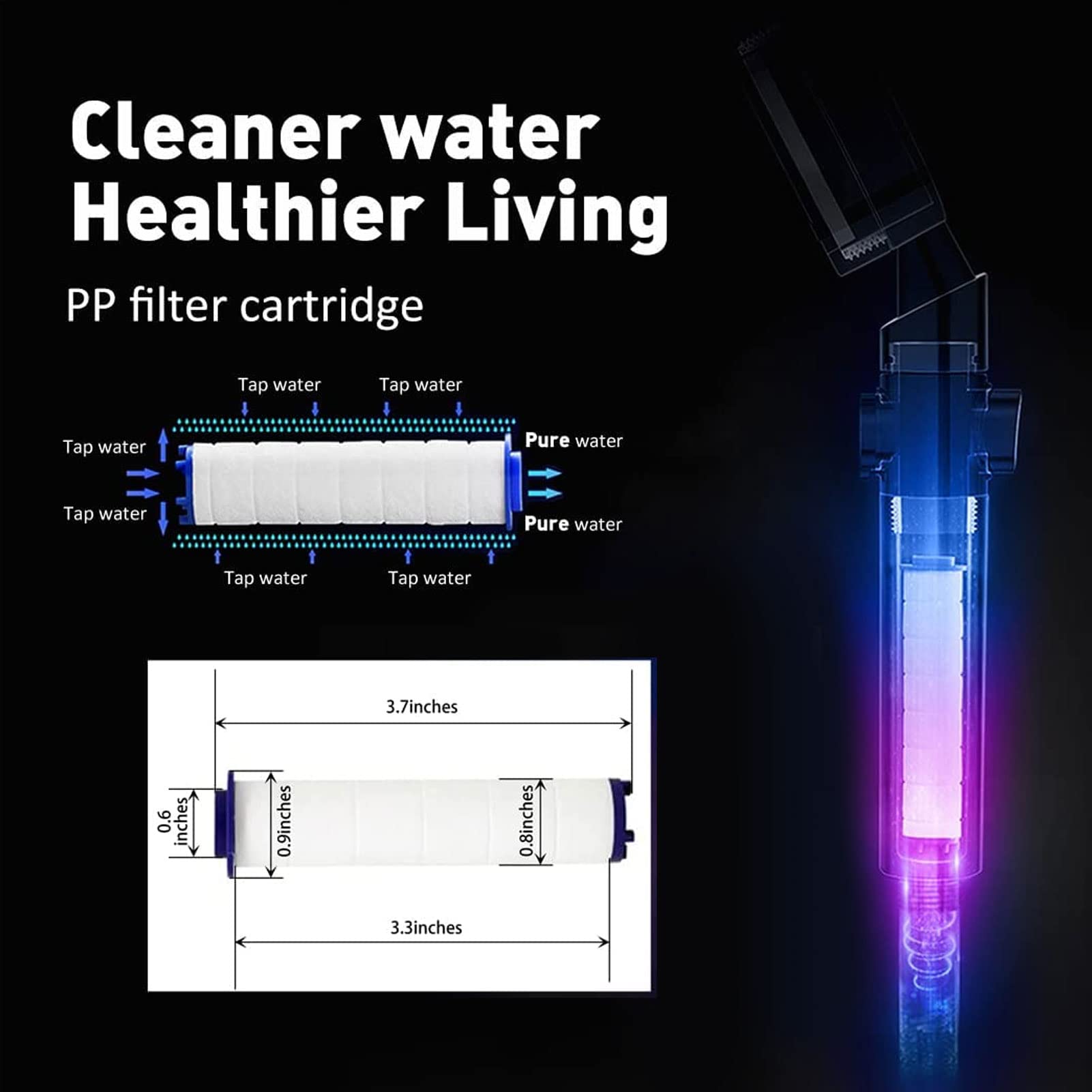 360° Rotating Propeller Shower Head with Vortex Hydro Jet & Pause Switch - G1/2 Thread Handheld Turbo Shower Filter - Perfect for Water Saving & Spa-Like Shower Experience at Home