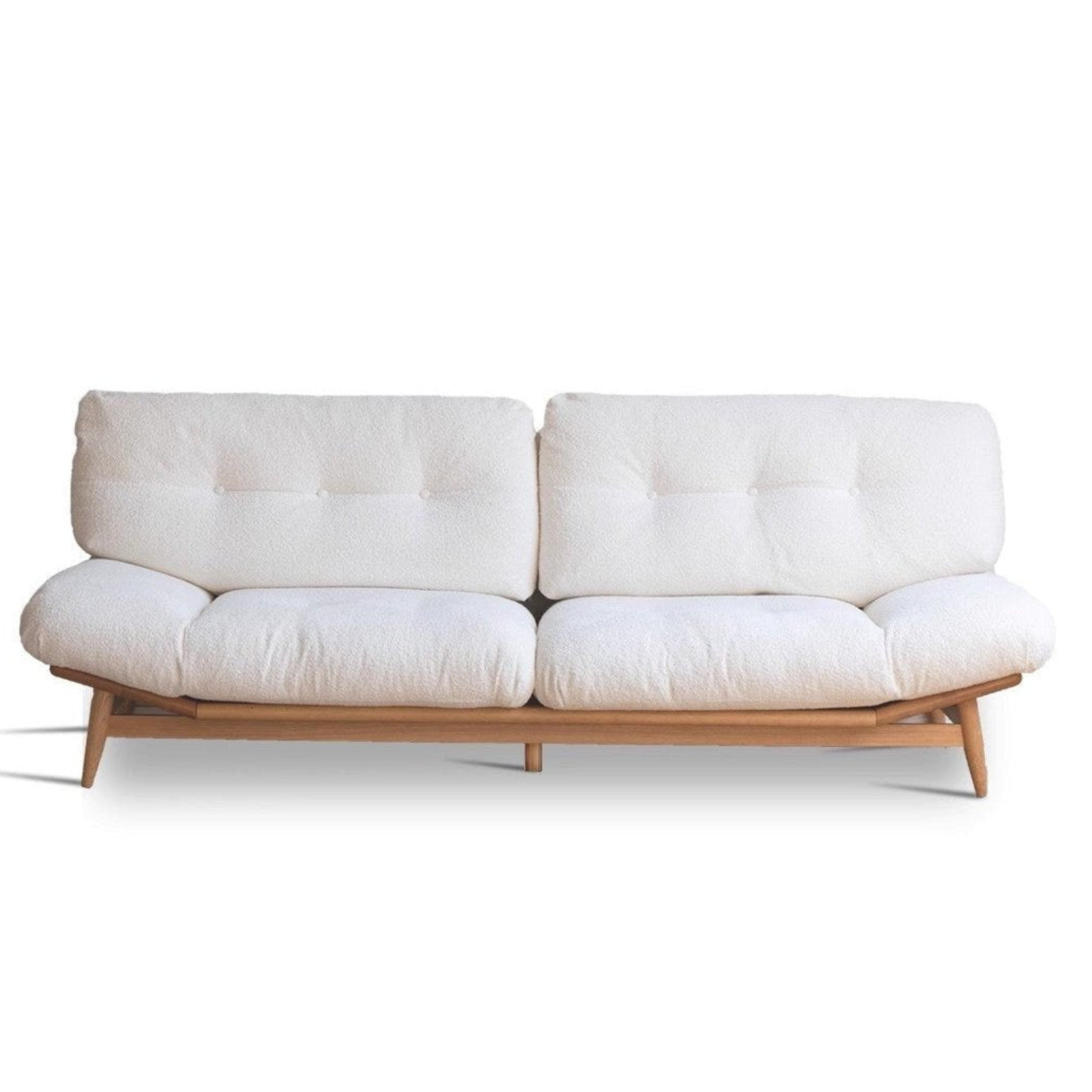Premium Oak Solid Wood Velvet Upholstered Sofa - Modern Luxury Living Room Furniture for Home & Office Comfort