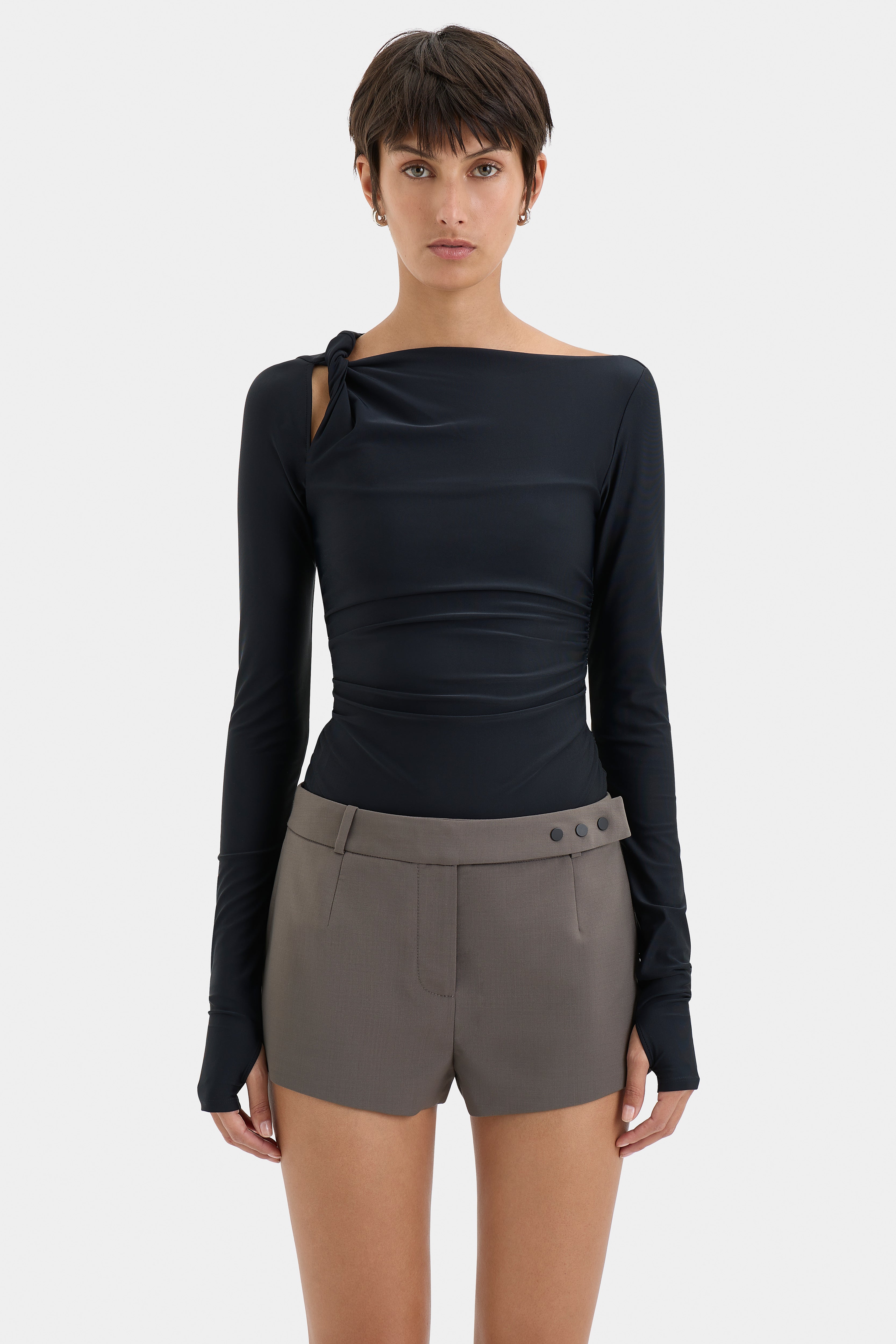 Maya Mini Short Grey - Women's Casual Shorts for Summer, Comfortable & Stylish - Perfect for Beach, Travel, and Everyday Wear