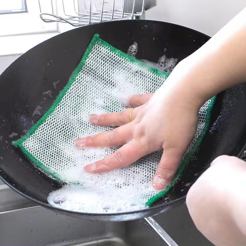 GOYKA 2-Pack Multipurpose Microfiber Dish Cloths - Double-Sided Non-Scratch Kitchen Cleaning Rags for Stainless Steel, Dishes & Countertops - Dishwasher Safe - Perfect for Washing Dishes, Cleaning Appliances & Polishing Surfaces