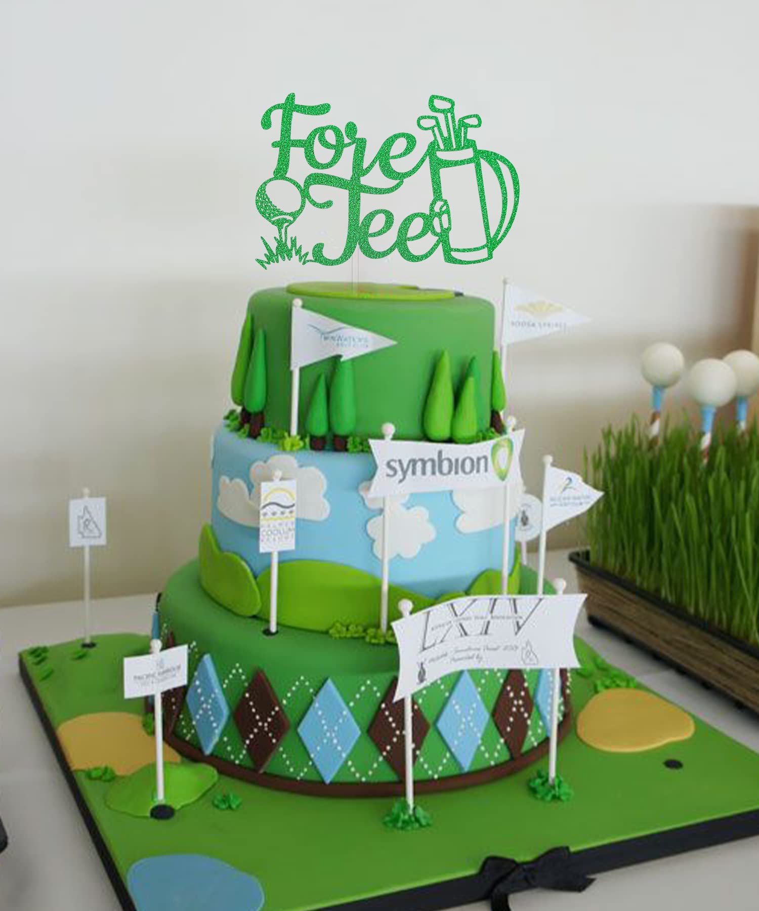 Funny Golf 40th Birthday Cake Topper & Decoration - Golf Theme Party Sign for Golfer Fans - Perfect for 40th Birthday Celebrations & Golf-Themed Parties