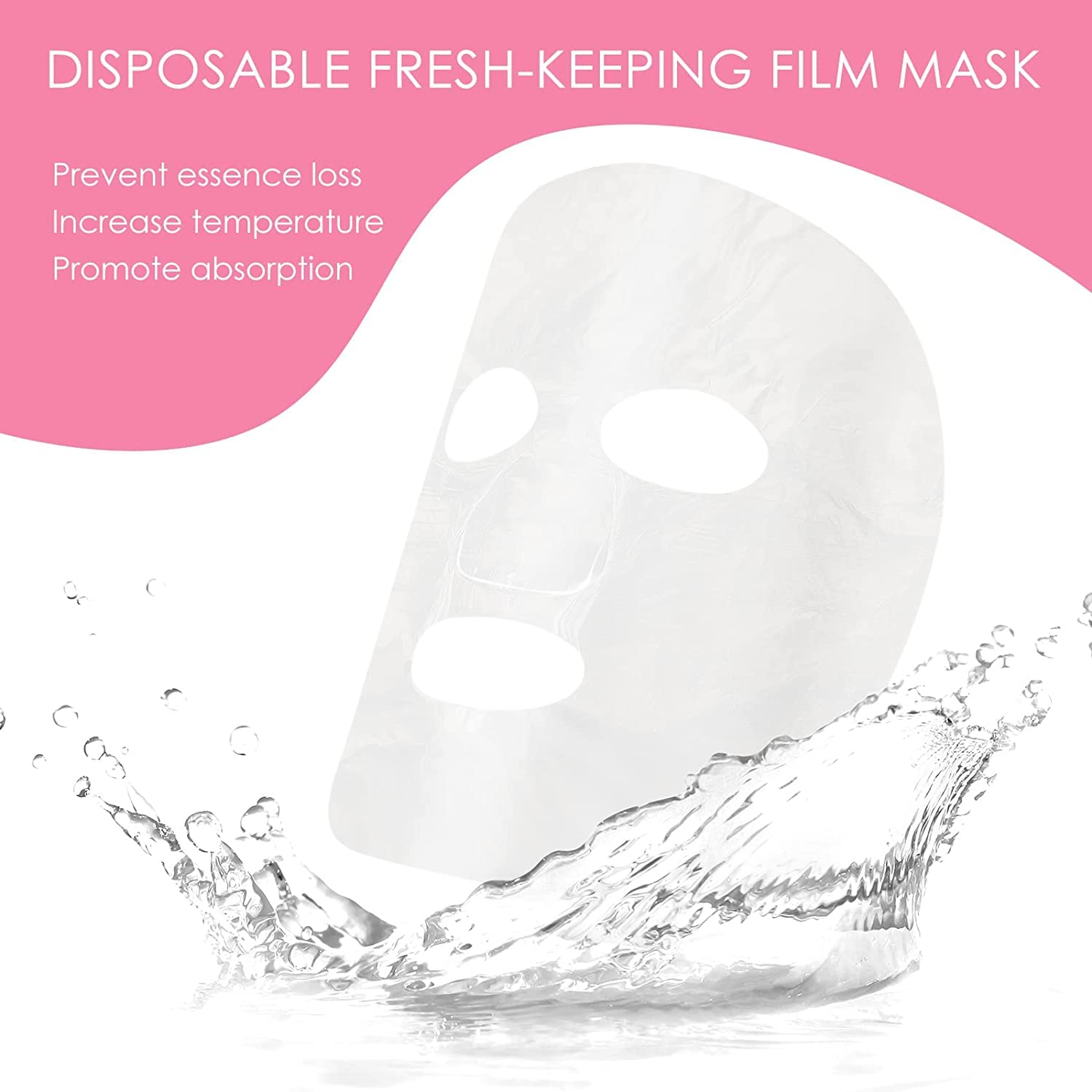 50-Pack Disposable Non-Woven Spa Facial Sheet Masks | Hydrating & Compressed DIY Face Mask for Skincare | Perfect for At-Home Spa, Travel, and Professional Salon Use