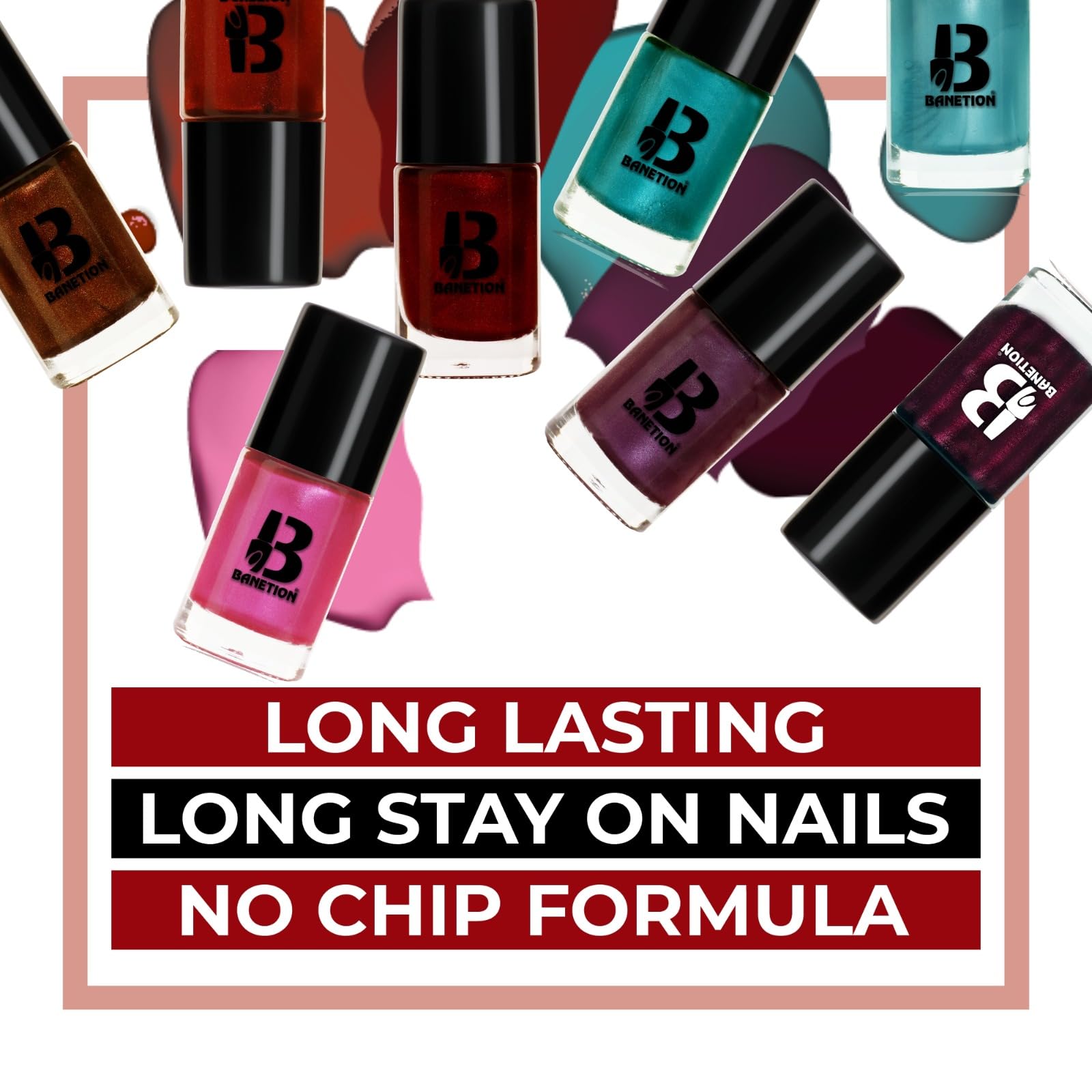 Banetion High Shine & Plump Finish Nail Polish for Women - 9ml Long Lasting Glossy Nail Paint - Perfect for Manicures, Pedicures, and Special Occasions