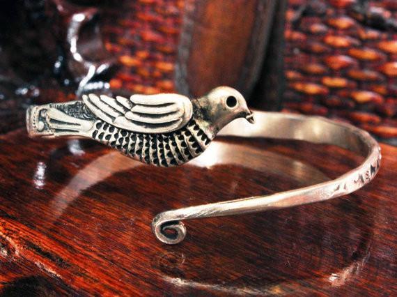 Hill Tribe Peace Dove Bracelet - Handmade Silver Jewelry for Women - Boho Chic Friendship Gift - Perfect for Yoga, Meditation & Spiritual Healing